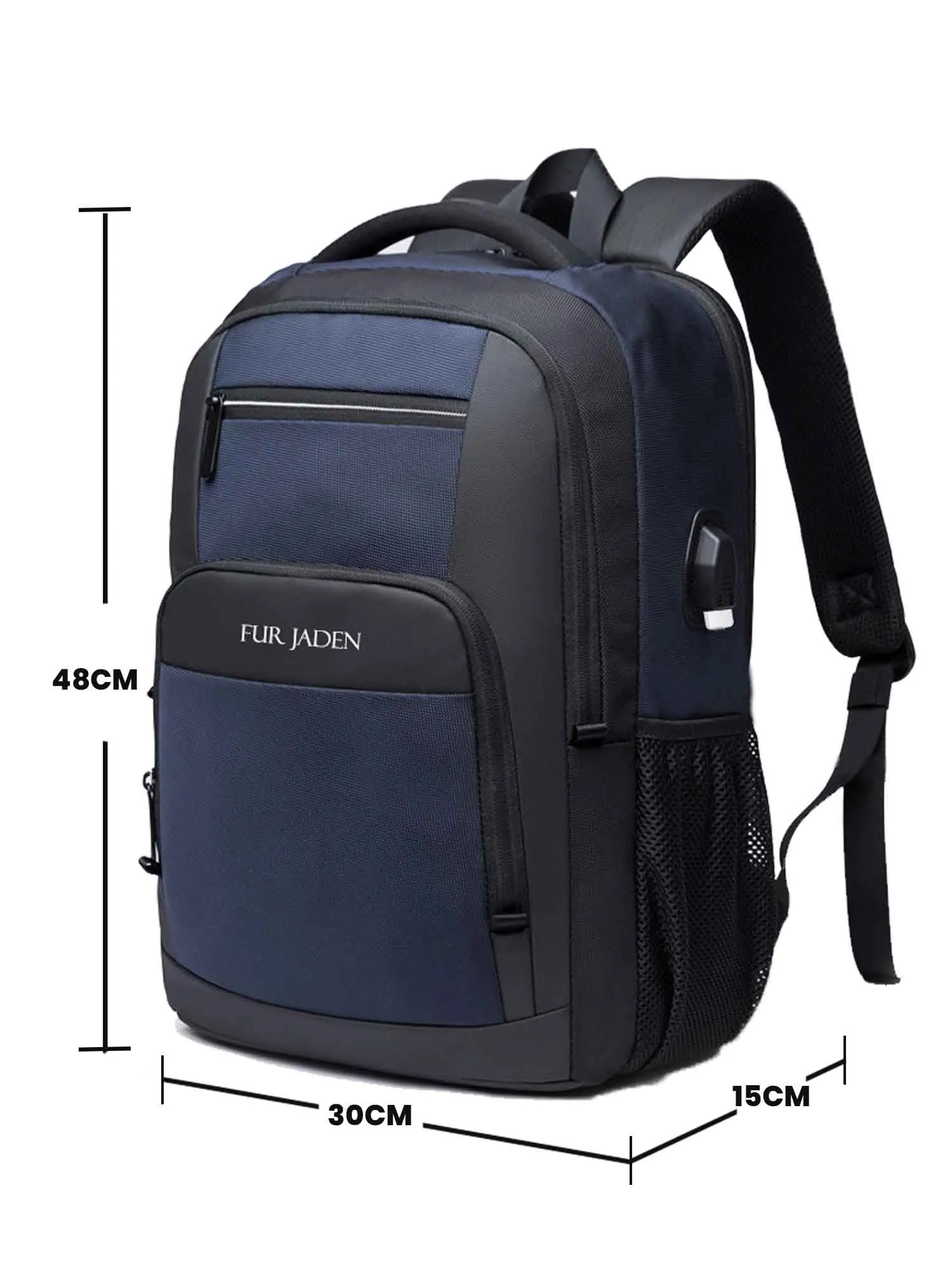 Laptop Backpack with USB Port | Navy Blue