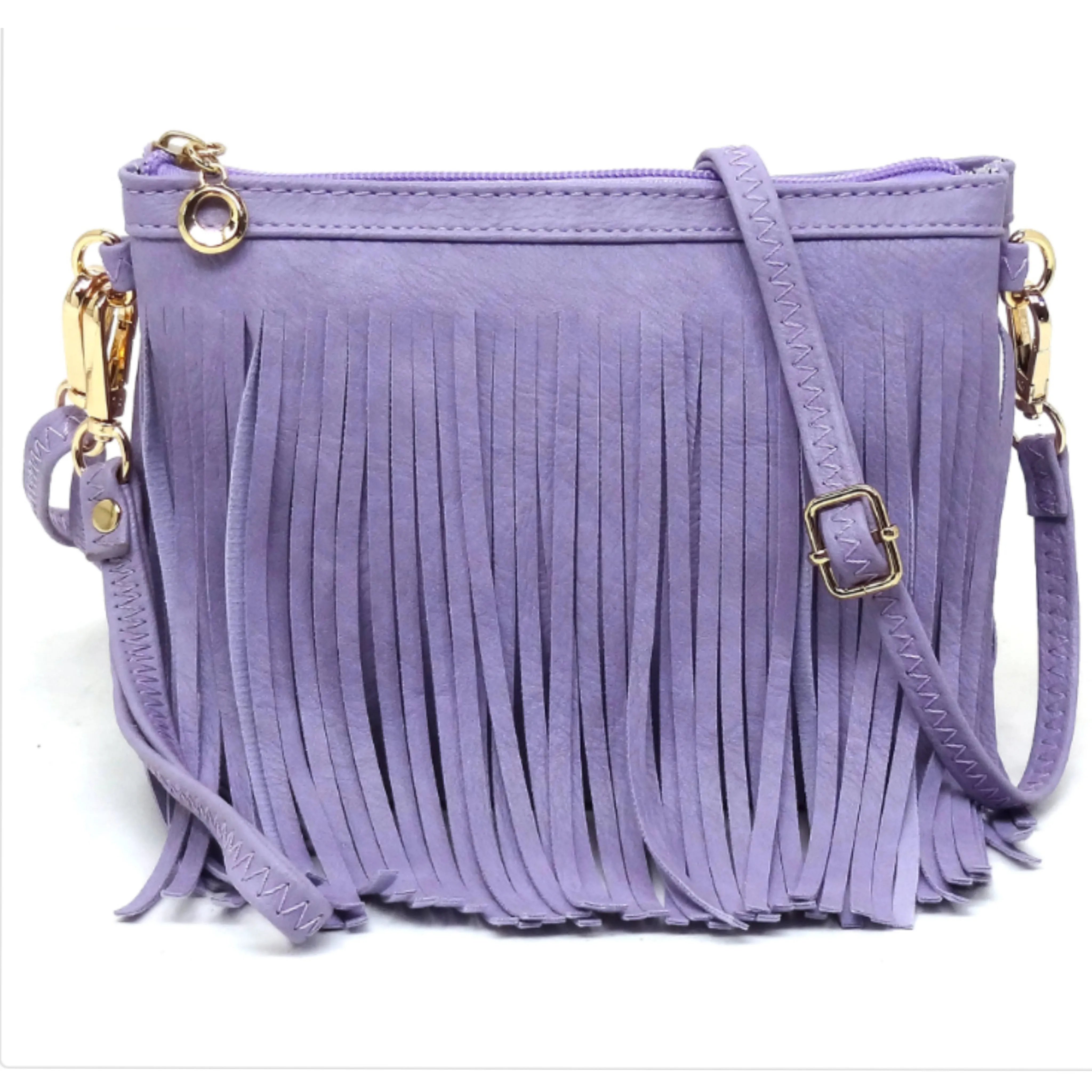 Lavender Fringe Crossbody/Wristlet/Clutch