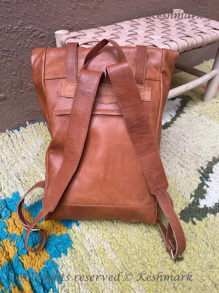 Leather Backpack Rucksack, Leather Travel Bag, Handmade Leather Laptop Backpack, Leather Bag