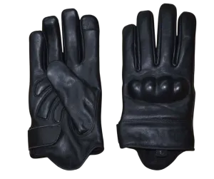 Leather Knuckle Armor Riding Gloves