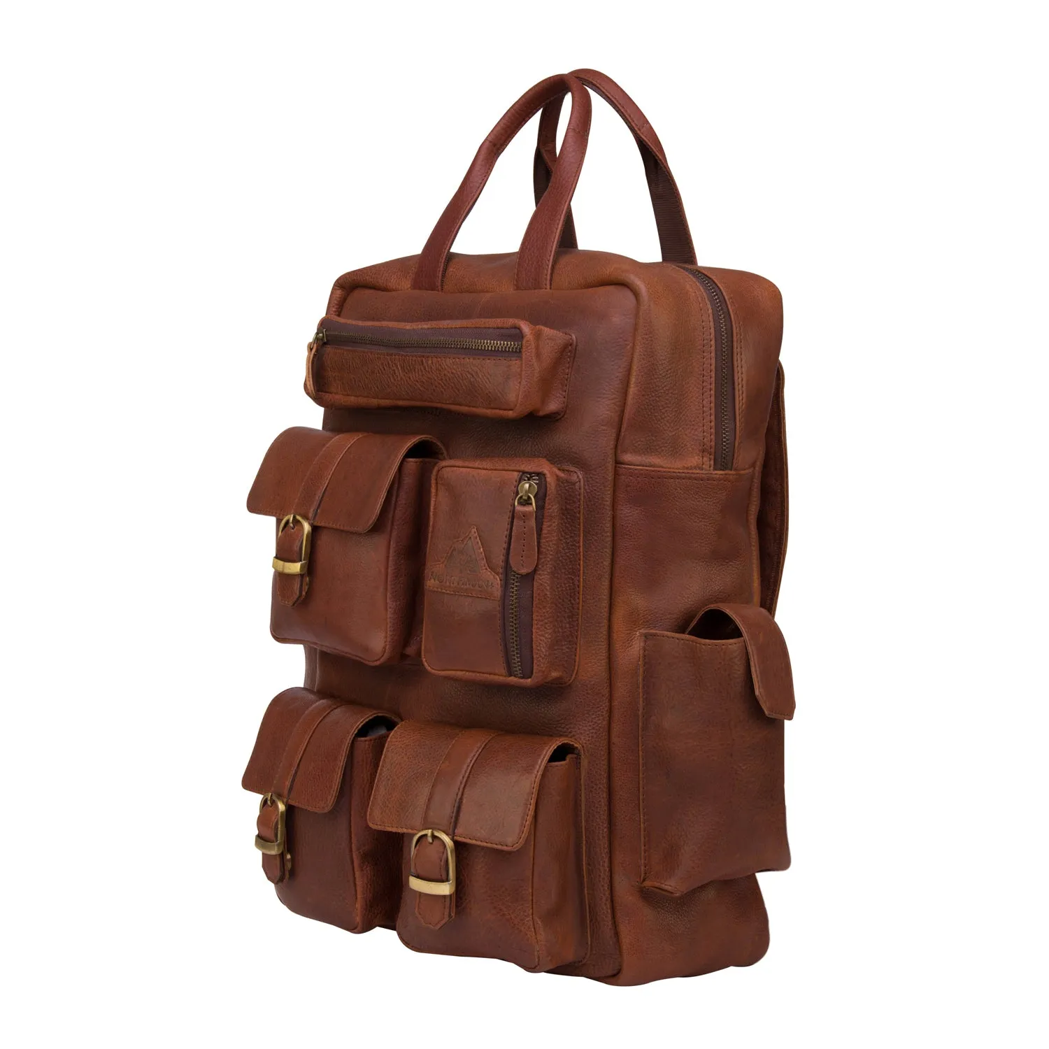 Leather Multipocket backpack