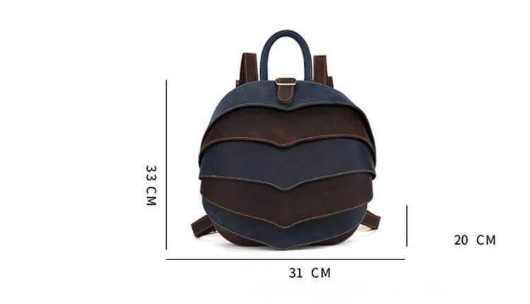 Leather Retro Mens Backpack - Modern Genuine Leather Bag