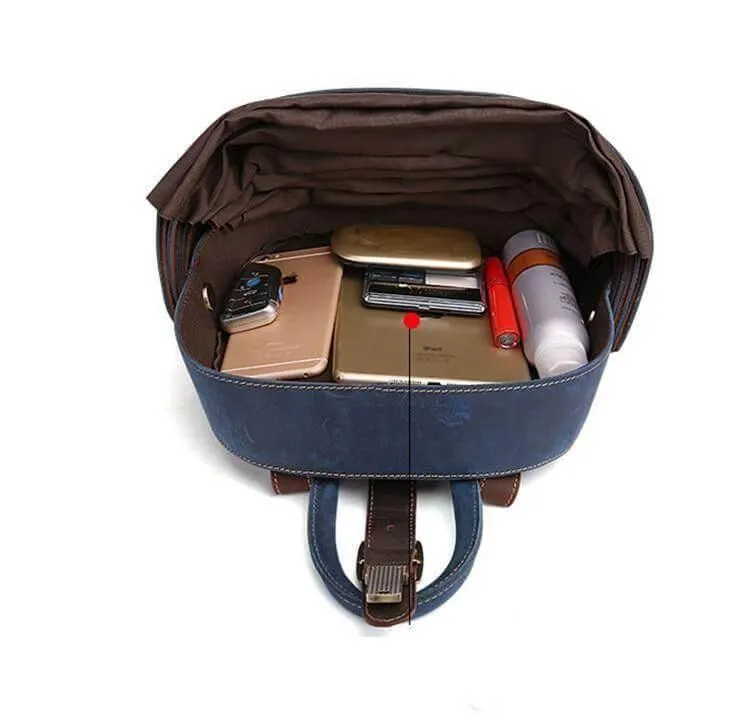 Leather Retro Mens Backpack - Modern Genuine Leather Bag