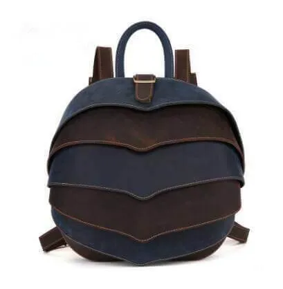 Leather Retro Mens Backpack - Modern Genuine Leather Bag