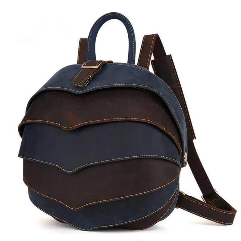 Leather Retro Mens Backpack - Modern Genuine Leather Bag