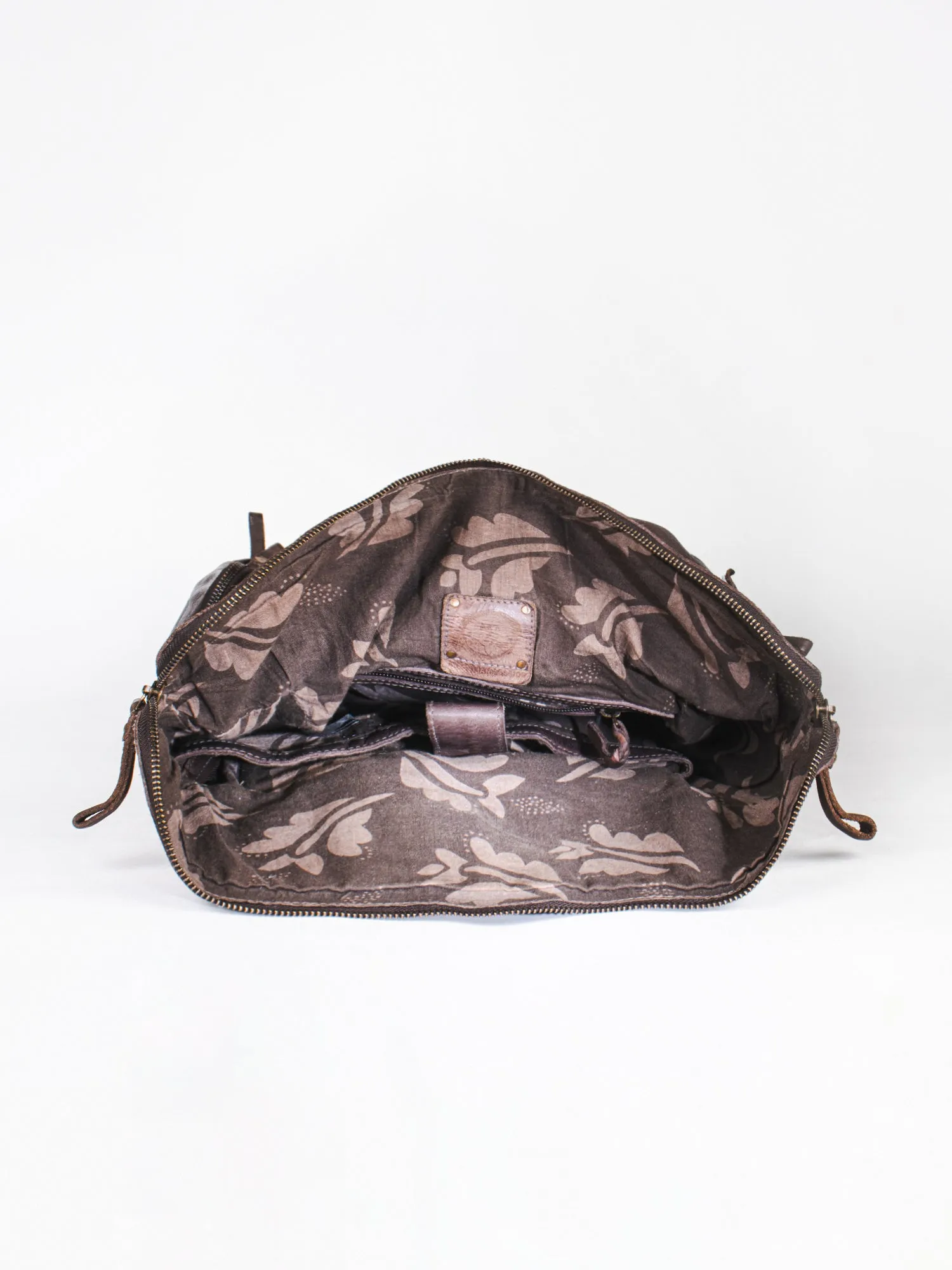 leo: Brown Leather Backpack By Art N Vintage