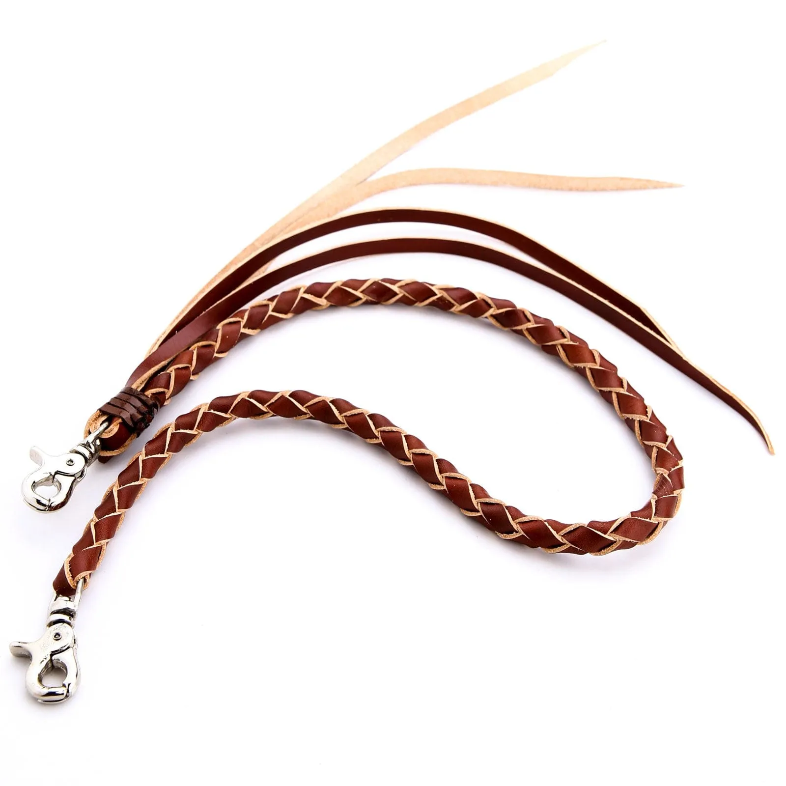 Light Brown Genuine Leather Wallet Chain
