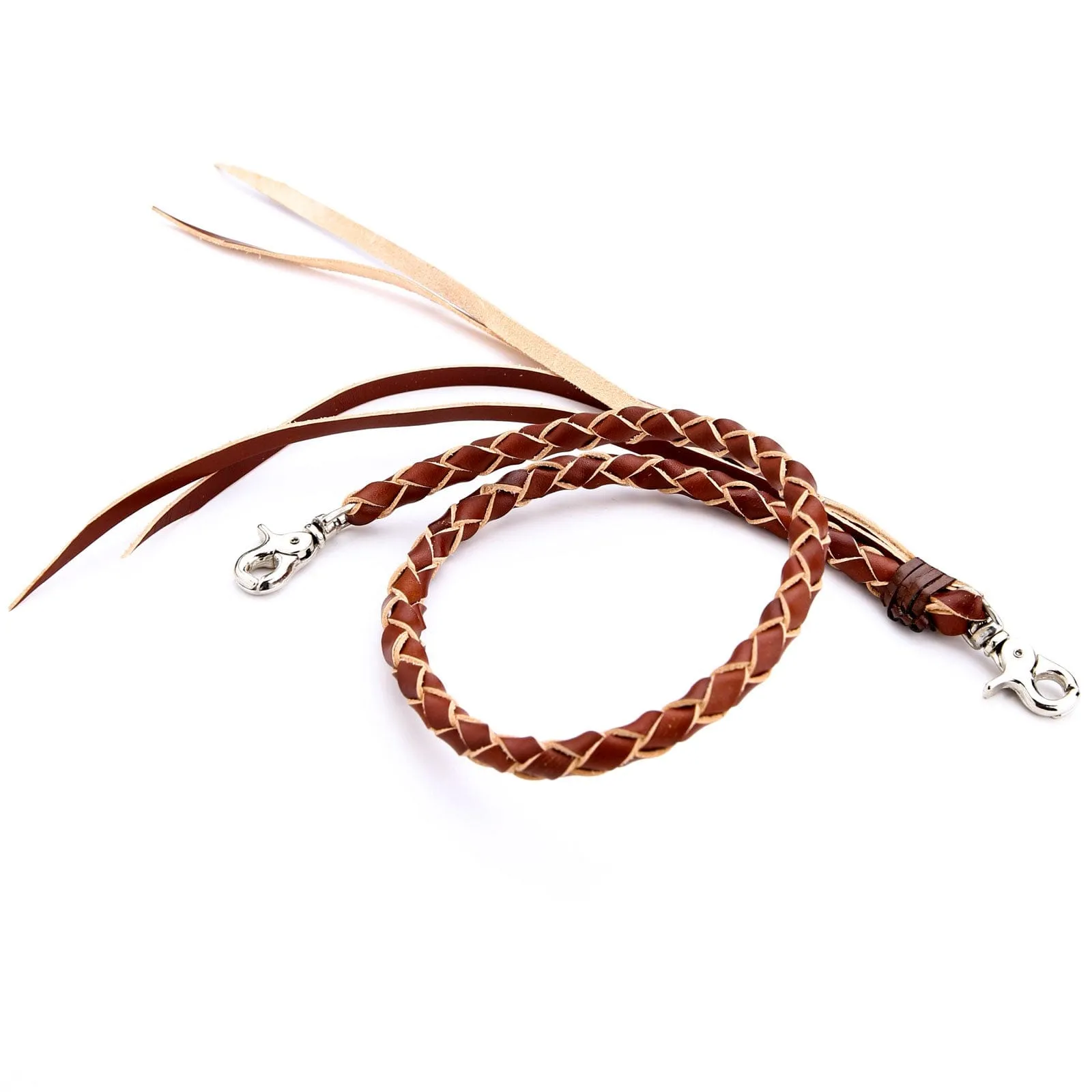 Light Brown Genuine Leather Wallet Chain