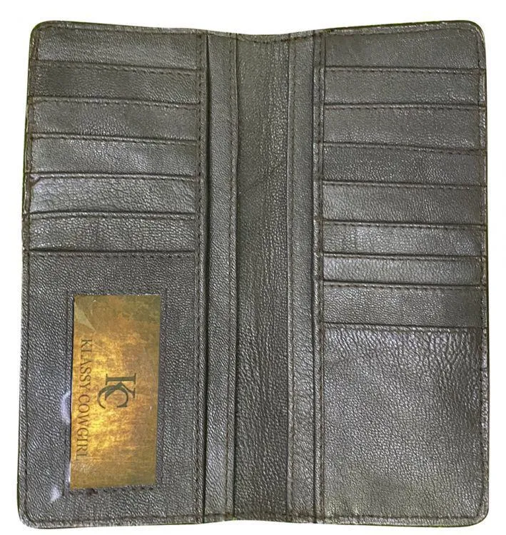 Light Brown Men's Wallet with hair on cowhide inlay