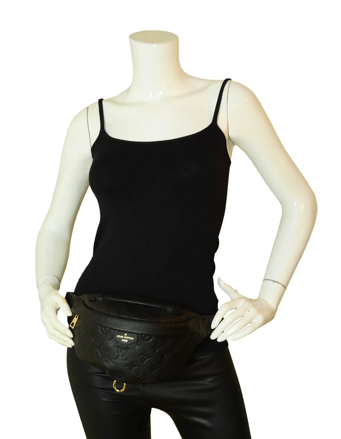 Louis Vuitton 2021 Black Empreinte Leather BumBag Belt Bag