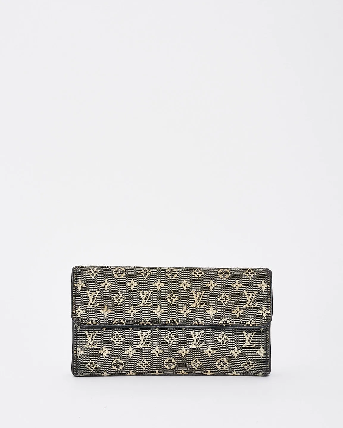 Louis Vuitton Blue & Grey Monogram Denim Canvas Sarah Wallet
