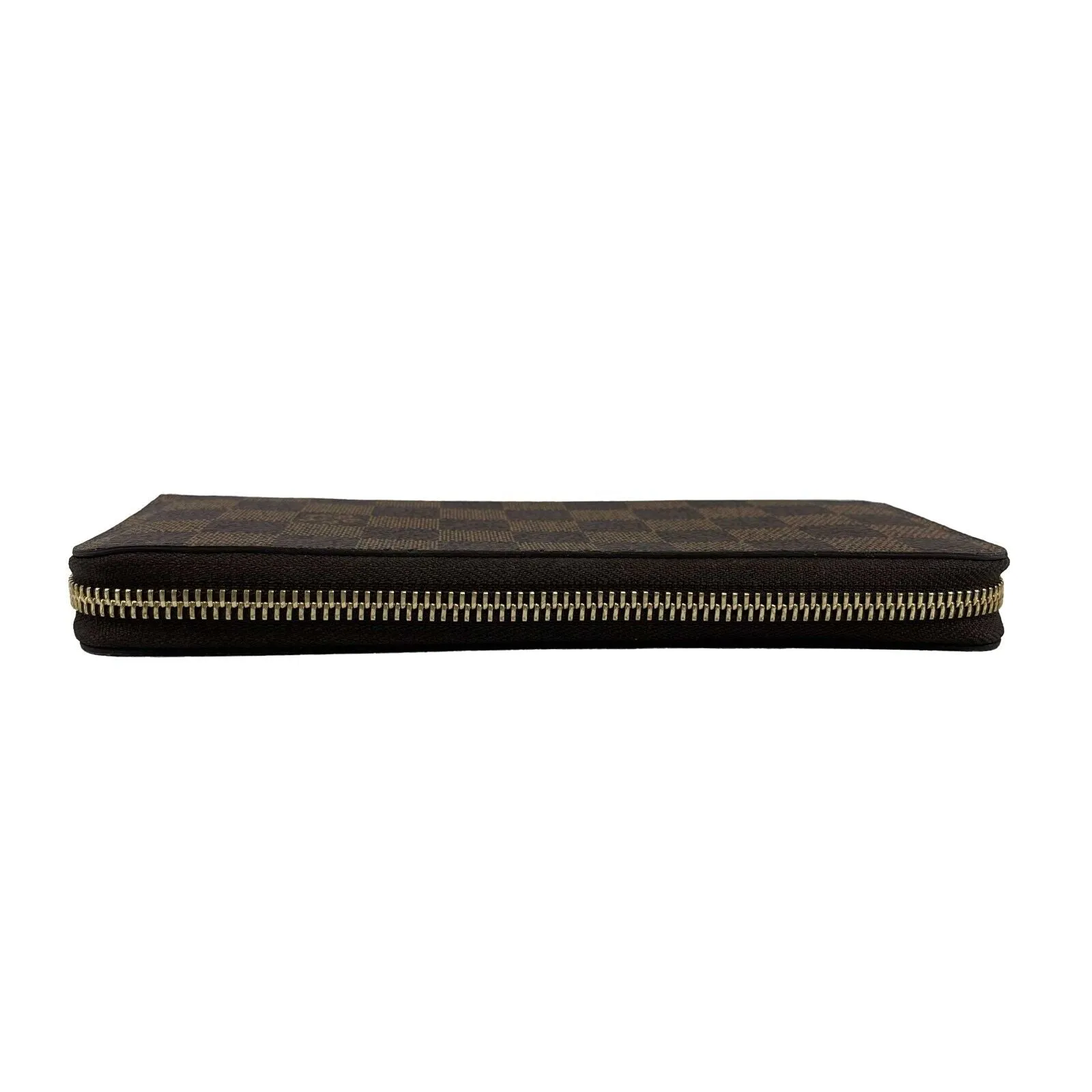 Louis Vuitton Clemence Wallet Damier Ebene Brown Excellent