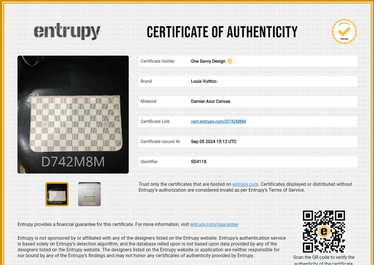 Louis Vuitton Damier Azur Canvas Pouchette