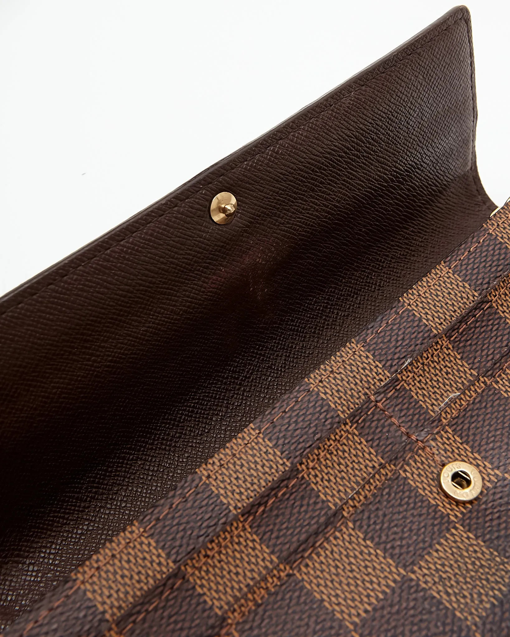Louis Vuitton Damier Ebene Canvas Elise Wallet