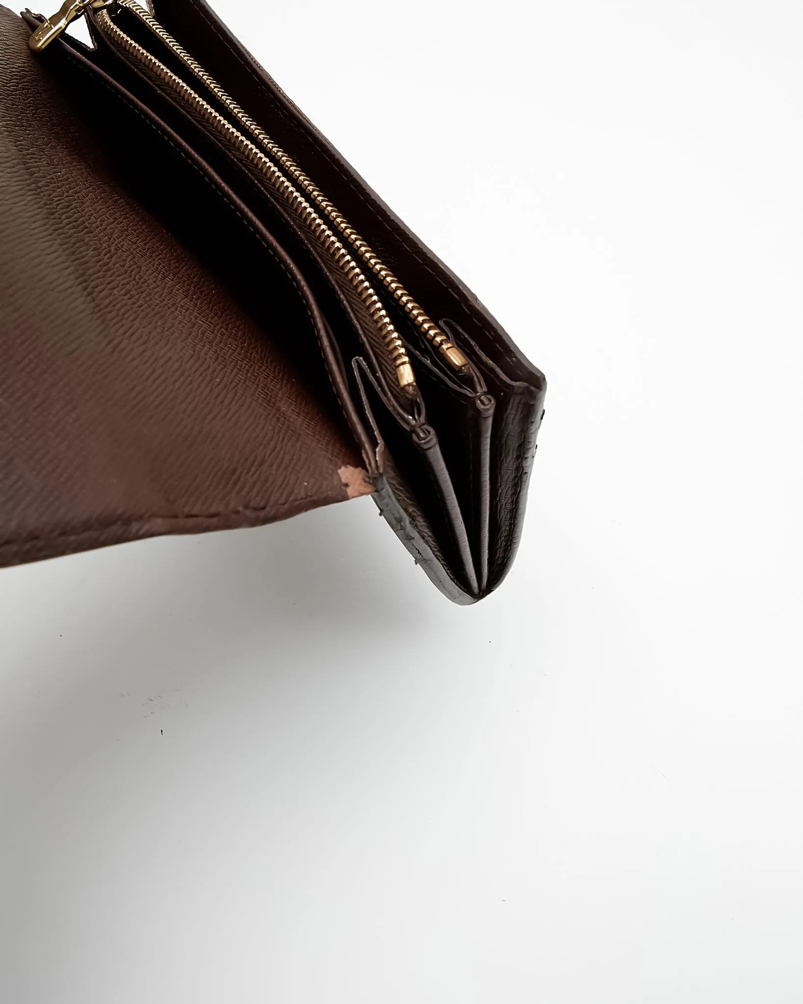 Louis Vuitton Damier Ebene Canvas Elise Wallet