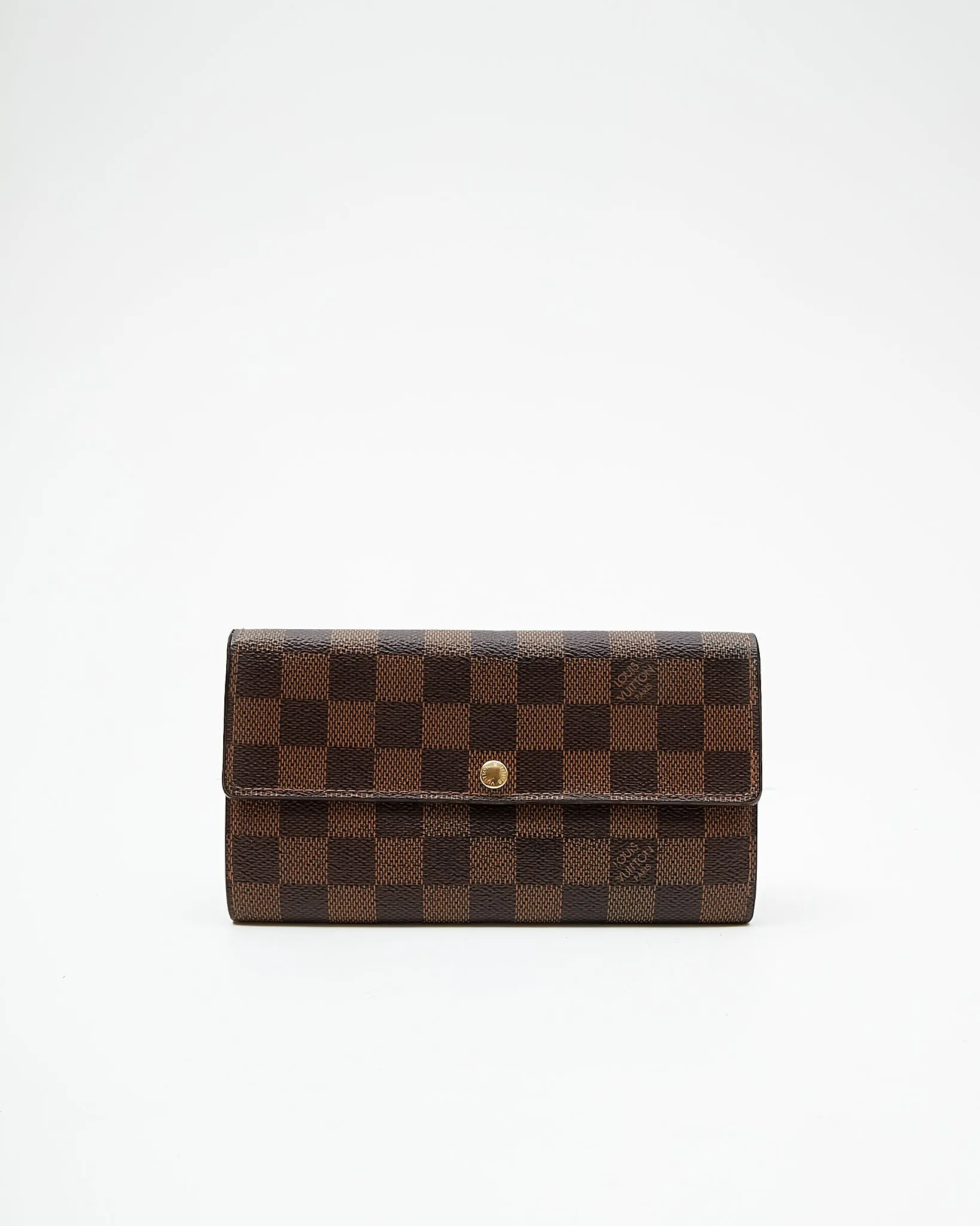 Louis Vuitton Damier Ebene Canvas Elise Wallet
