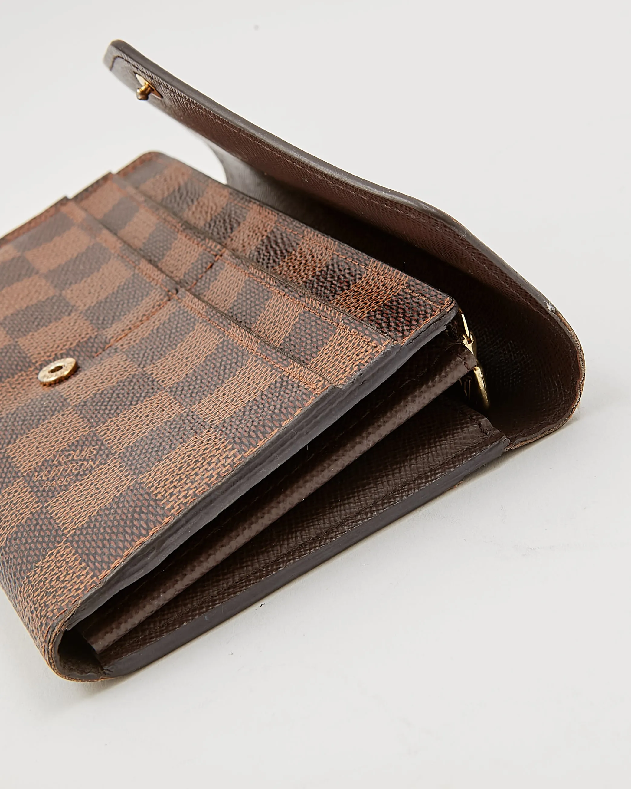 Louis Vuitton Damier Ebene Canvas Josephine Flap Wallet