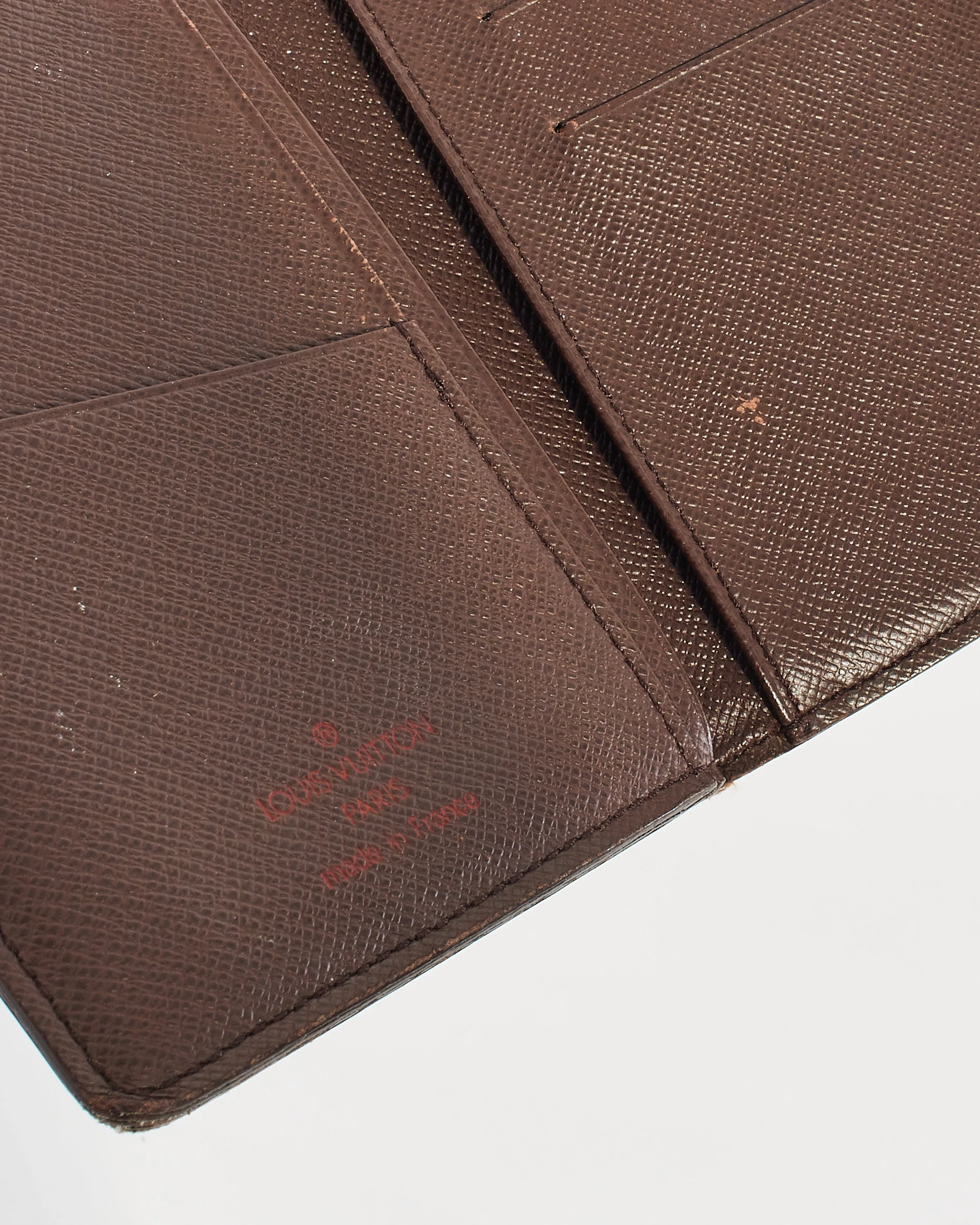 Louis Vuitton Damier Ebene Canvas Pattern Brazza Wallet