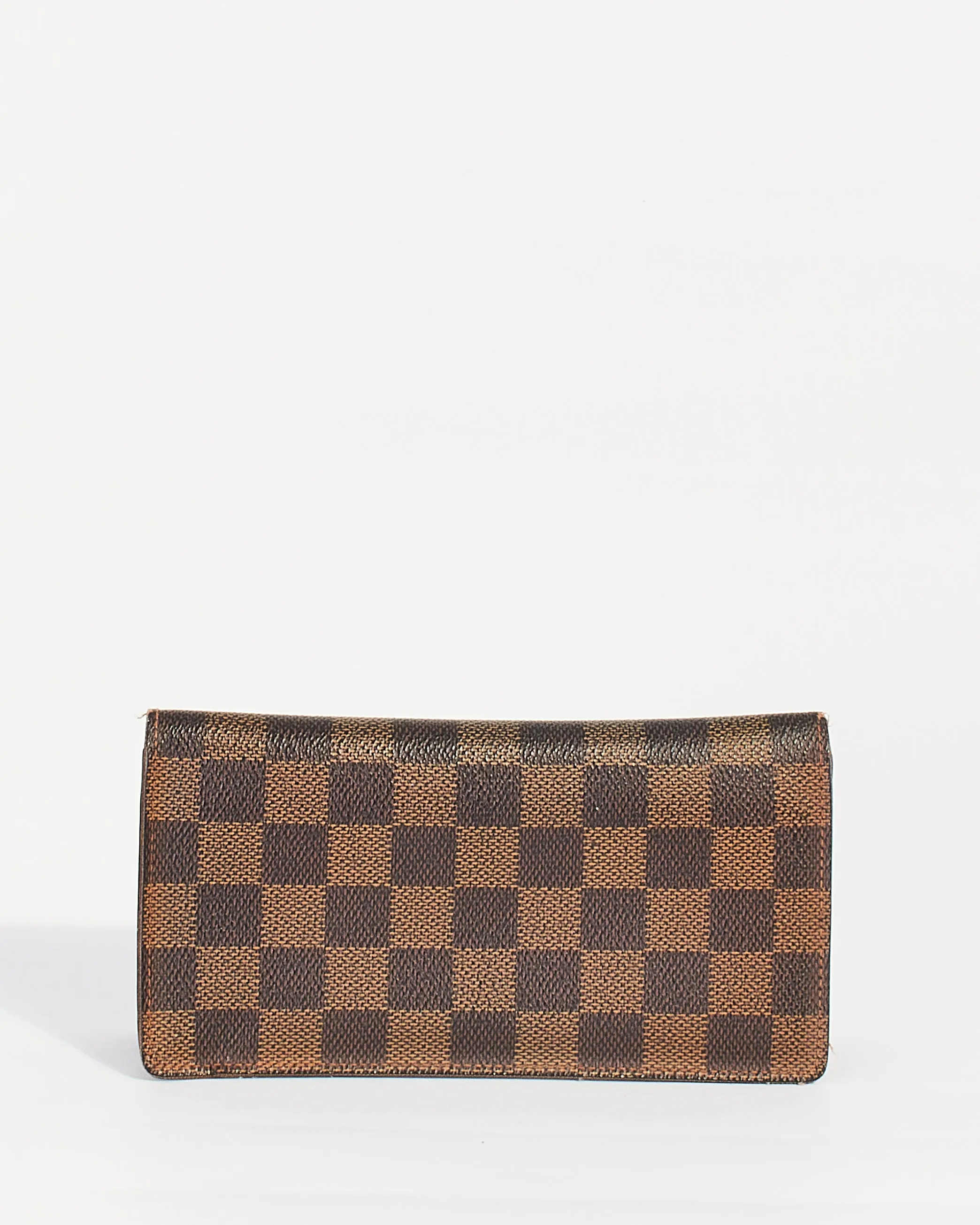 Louis Vuitton Damier Ebene Canvas Pattern Brazza Wallet