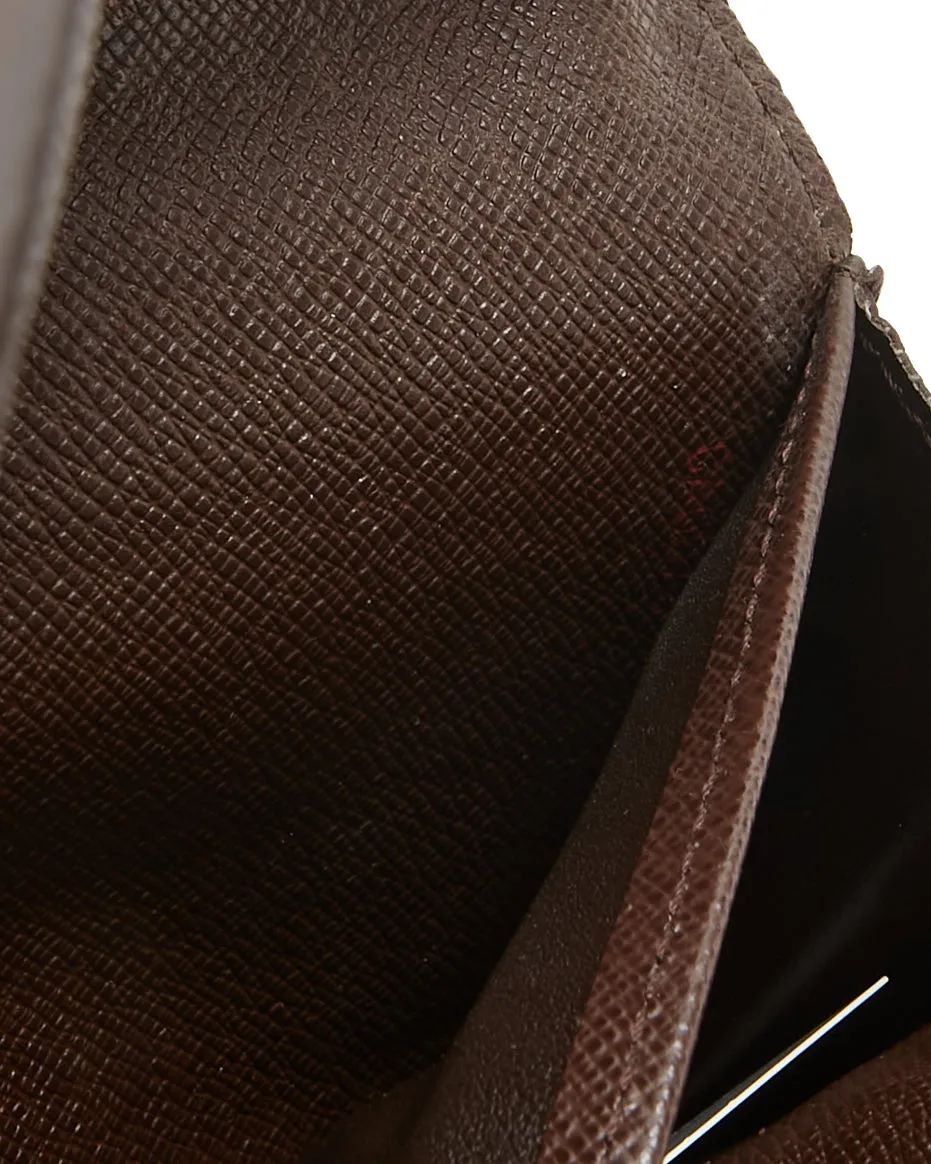 Louis Vuitton Damier Ebene Canvas Sarah Long Wallet