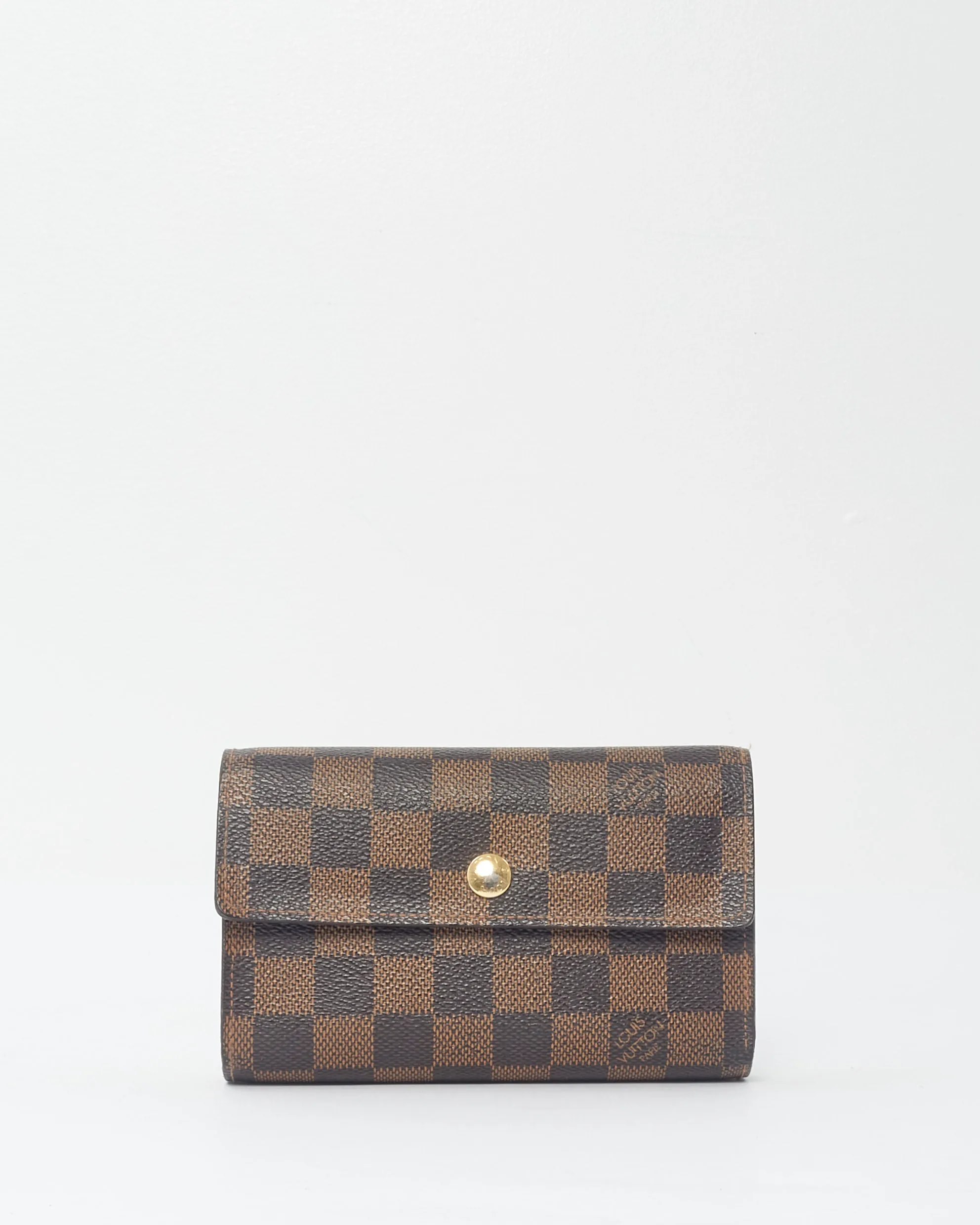 Louis Vuitton Damier Ebene Canvas Trifold French Wallet