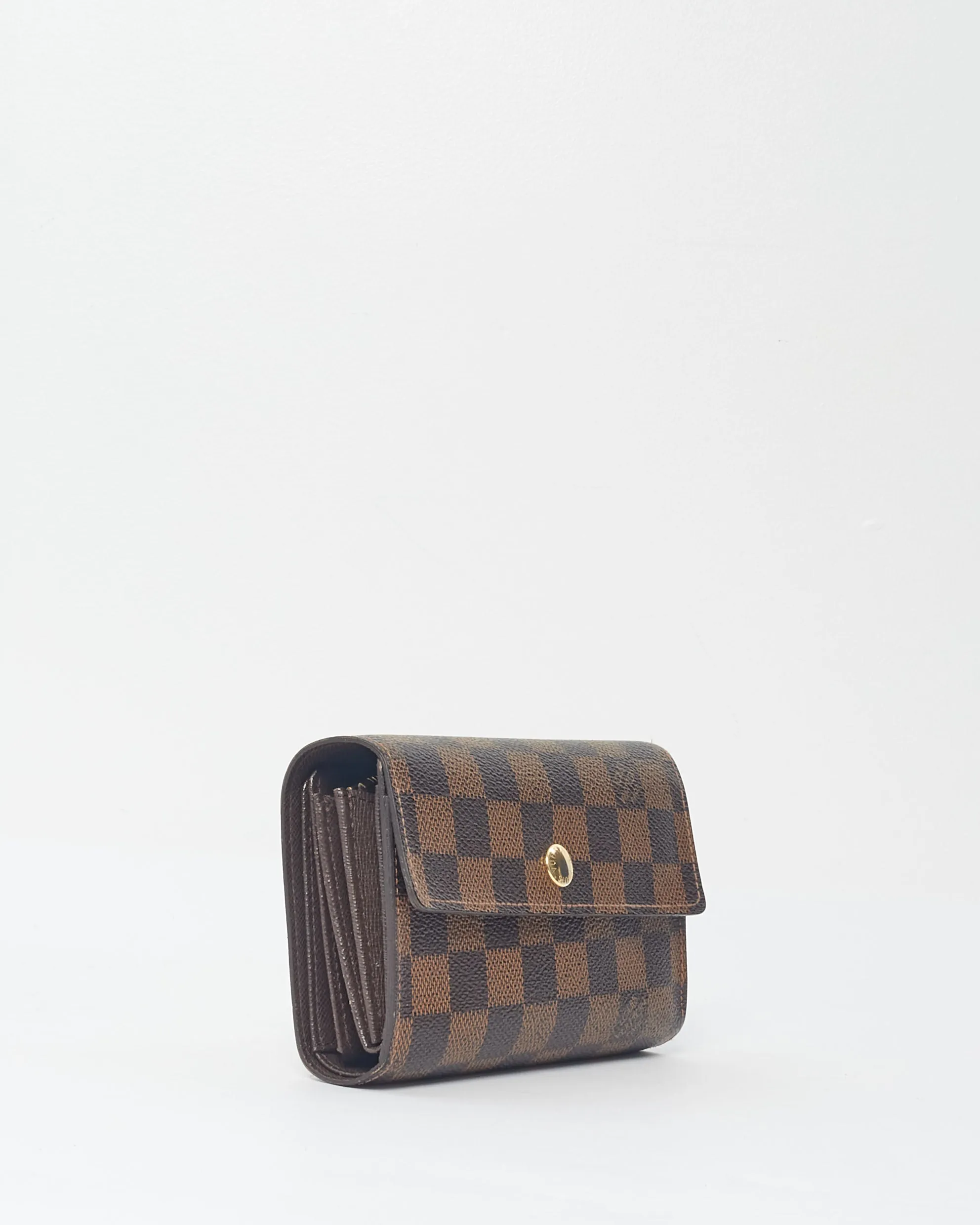 Louis Vuitton Damier Ebene Canvas Trifold French Wallet