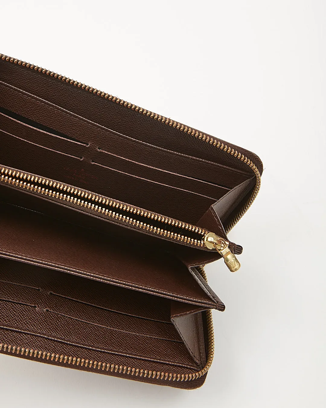 Louis Vuitton Damier Ebene Canvas Zippy Wallet