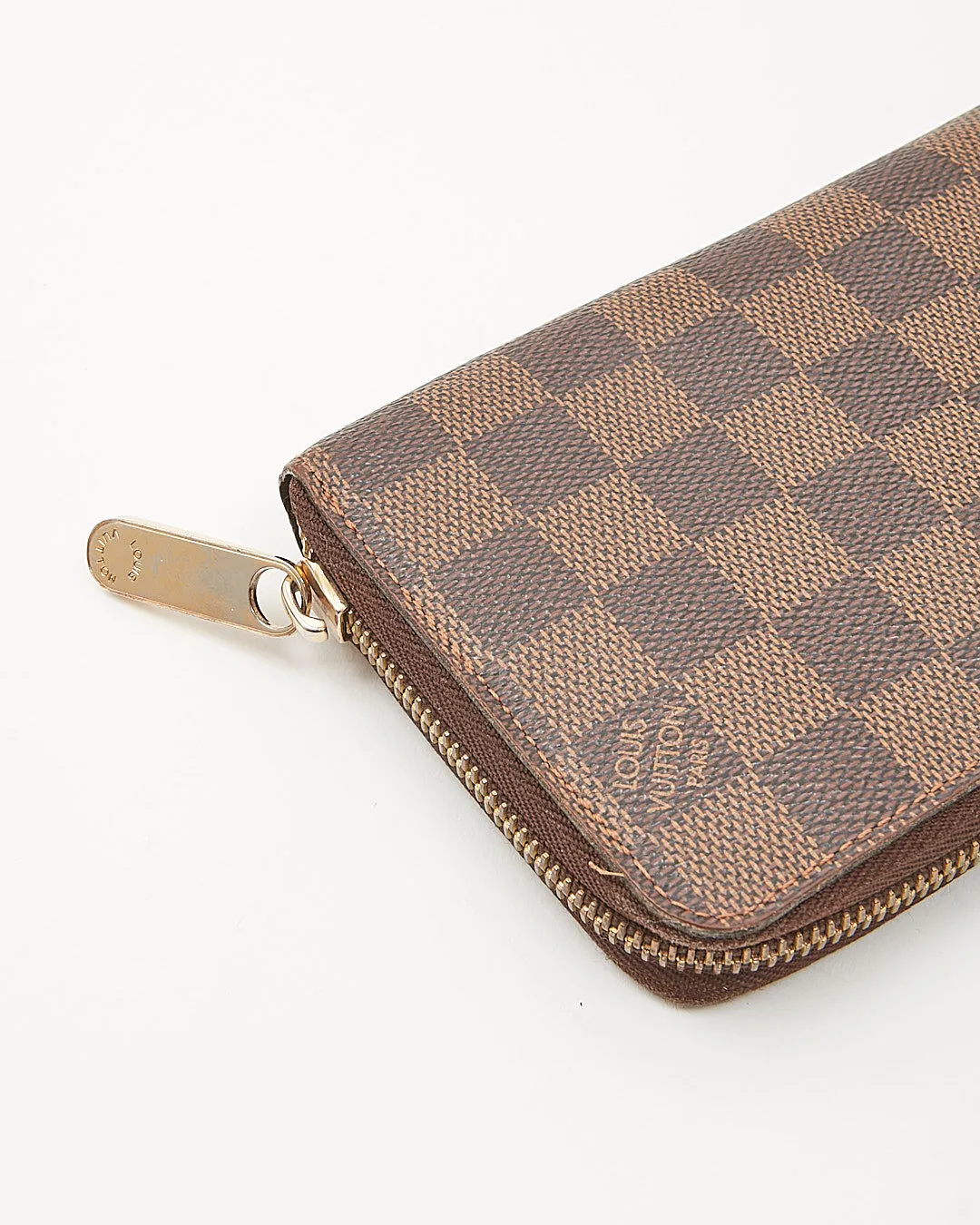 Louis Vuitton Damier Ebene Canvas Zippy Wallet