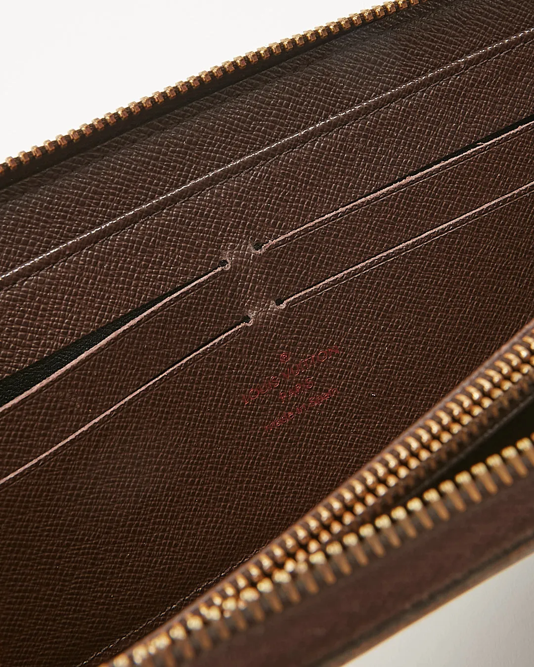 Louis Vuitton Damier Ebene Canvas Zippy Wallet