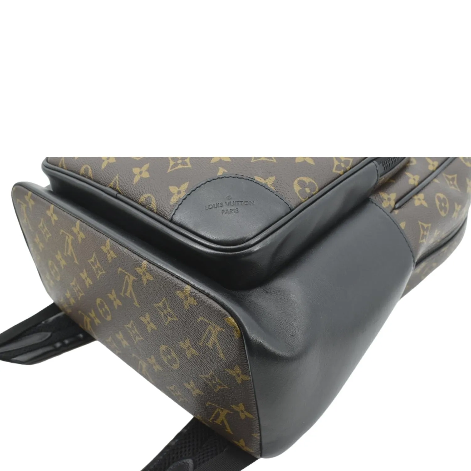 LOUIS VUITTON Dean Monogram Macassar Canvas Backpack Bag Black