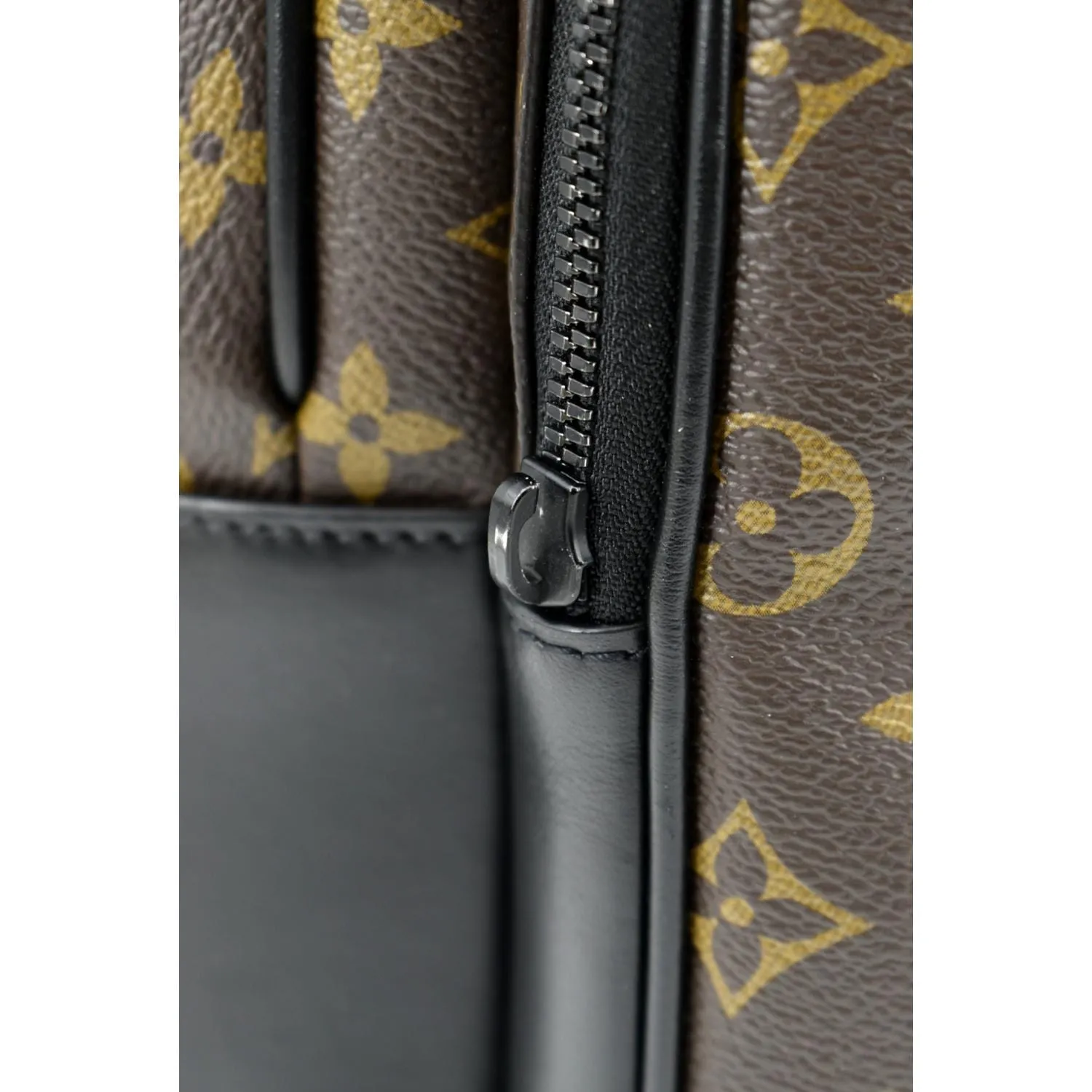 LOUIS VUITTON Dean Monogram Macassar Canvas Backpack Bag Black