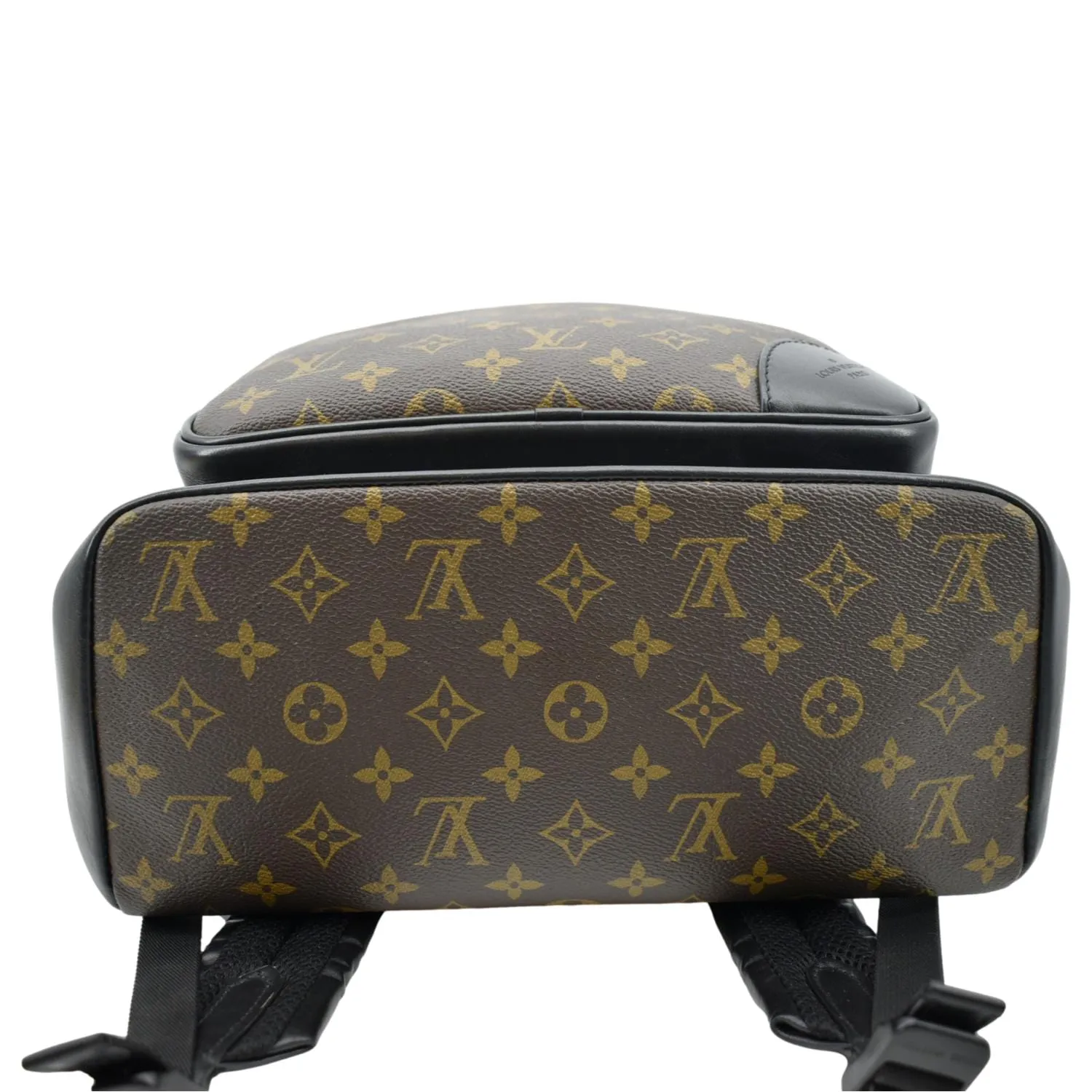 LOUIS VUITTON Dean Monogram Macassar Canvas Backpack Bag Black