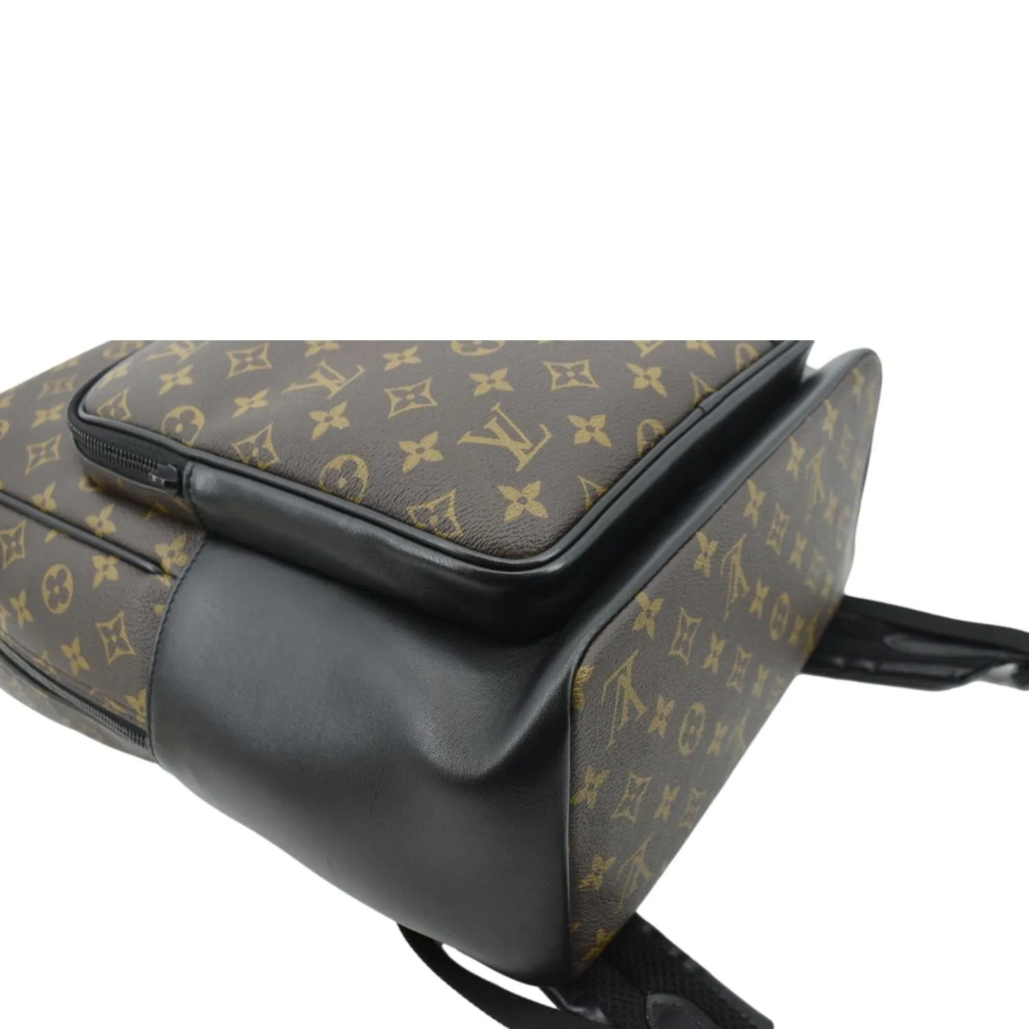 LOUIS VUITTON Dean Monogram Macassar Canvas Backpack Bag Black