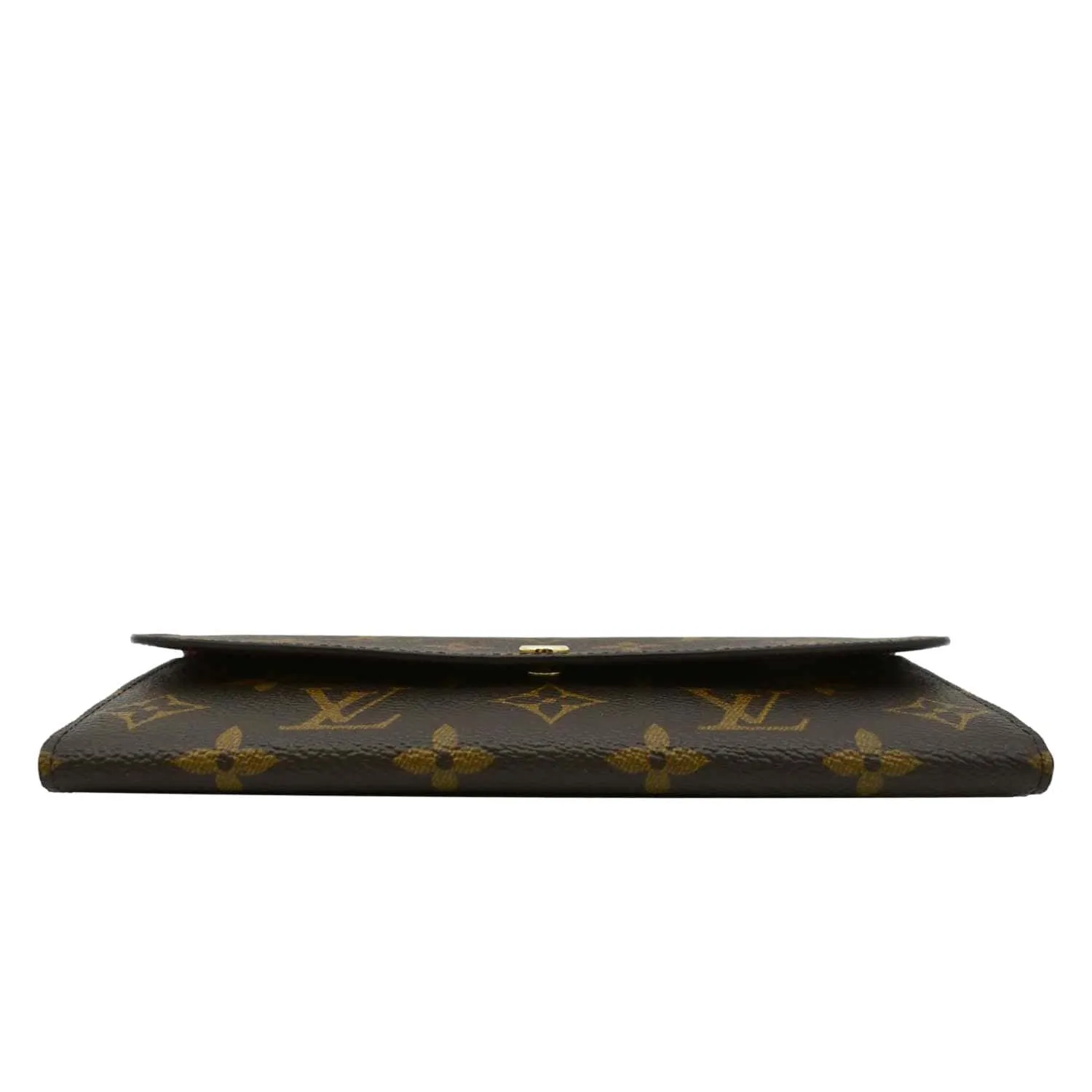 LOUIS VUITTON Emilie Monogram Canvas Wallet Brown
