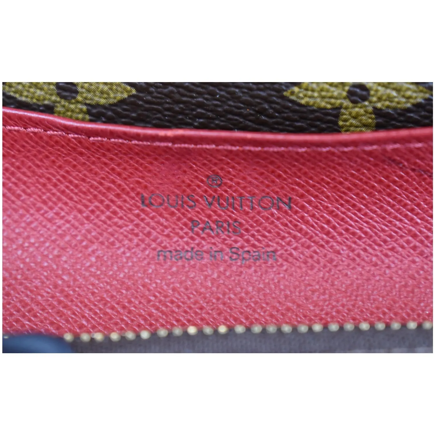 LOUIS VUITTON Emilie Monogram Canvas Wallet Brown