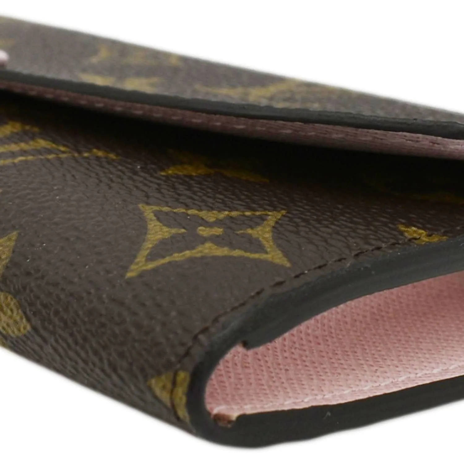 LOUIS VUITTON Emilie Monogram Canvas Wallet Rose Ballerine