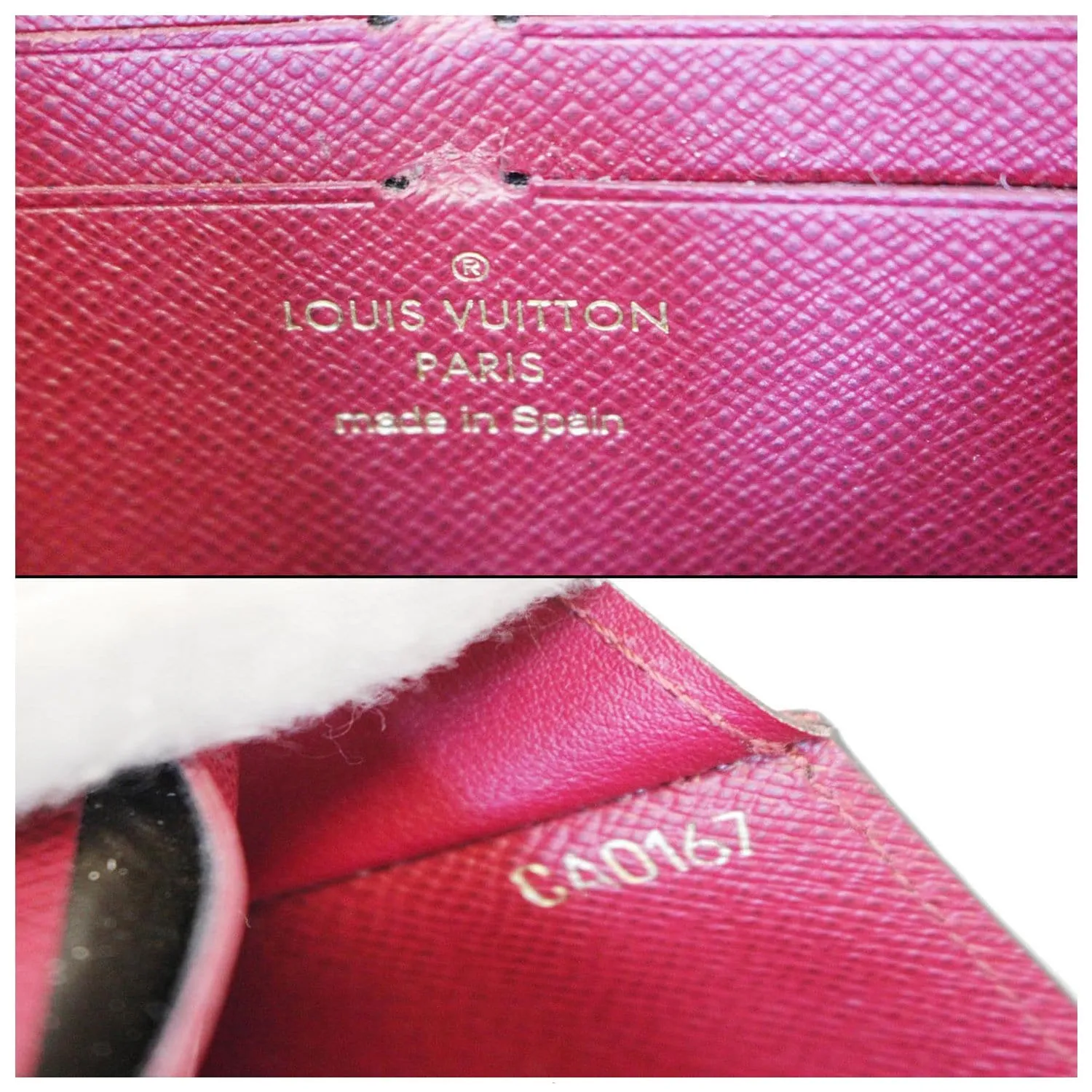 LOUIS VUITTON Jeanne Monogram Canvas Wallet Fuchsia