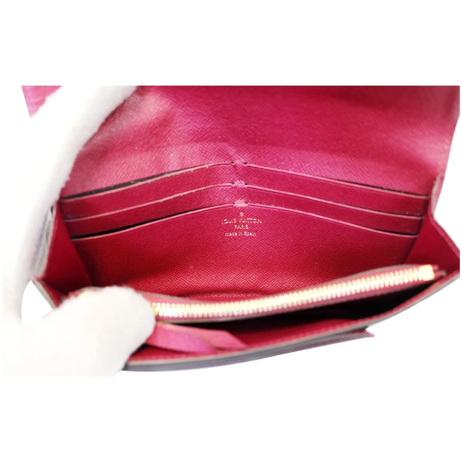 LOUIS VUITTON Jeanne Monogram Canvas Wallet Fuchsia