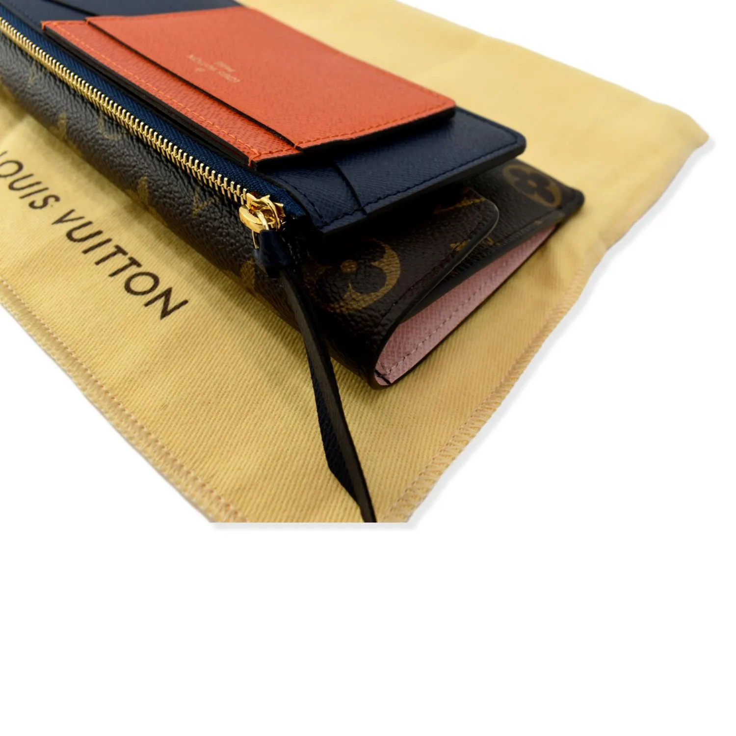 LOUIS VUITTON Jeanne Monogram Canvas Wallet Rose Ballerine