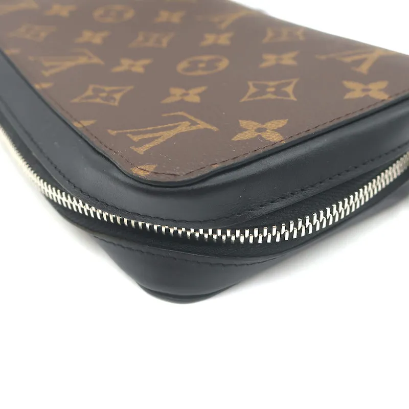 Louis Vuitton Macassar XL Zippy Wallet Brown Monogram Canvas Clutch