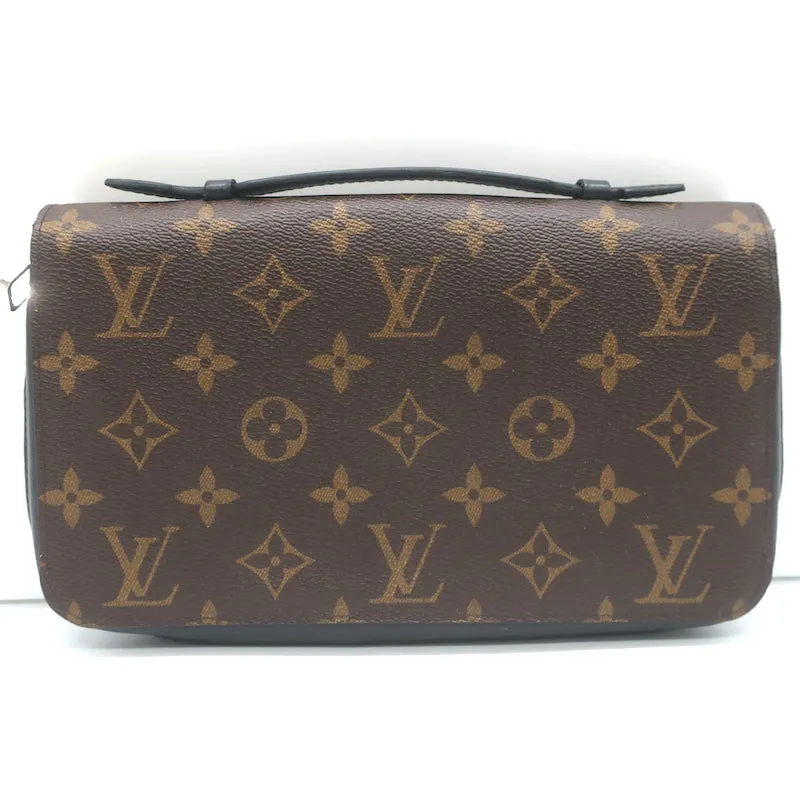 Louis Vuitton Macassar XL Zippy Wallet Brown Monogram Canvas Clutch