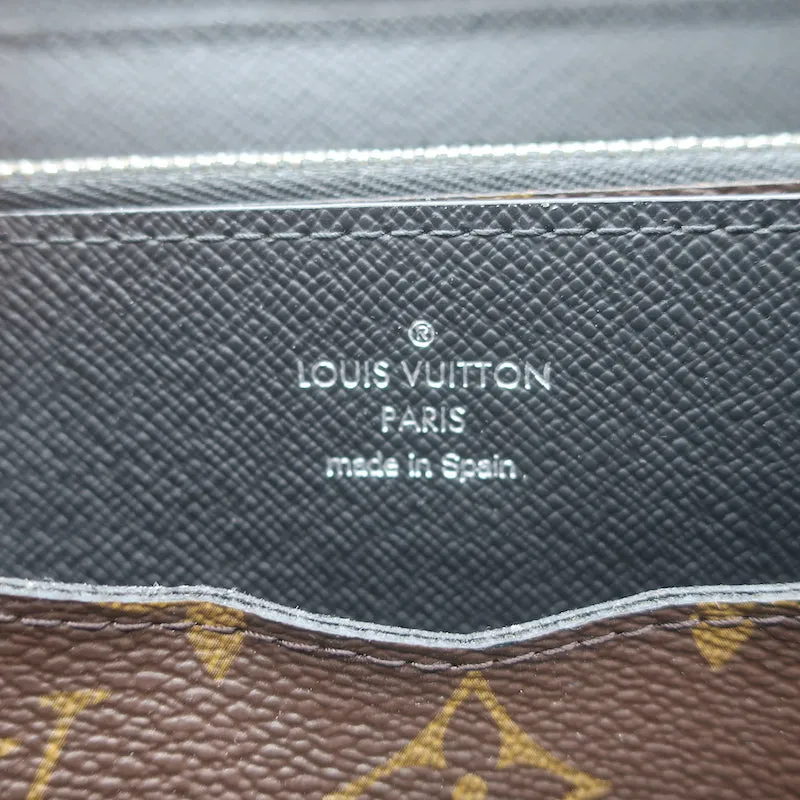 Louis Vuitton Macassar XL Zippy Wallet Brown Monogram Canvas Clutch