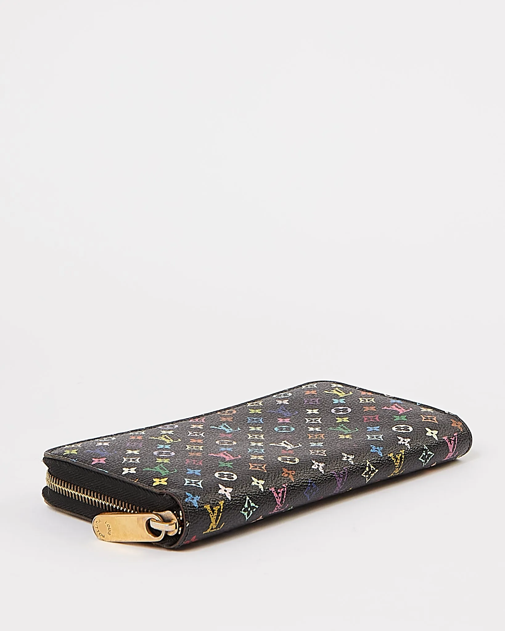 Louis Vuitton Monogram Black Multicolore Murakami Zippy Wallet