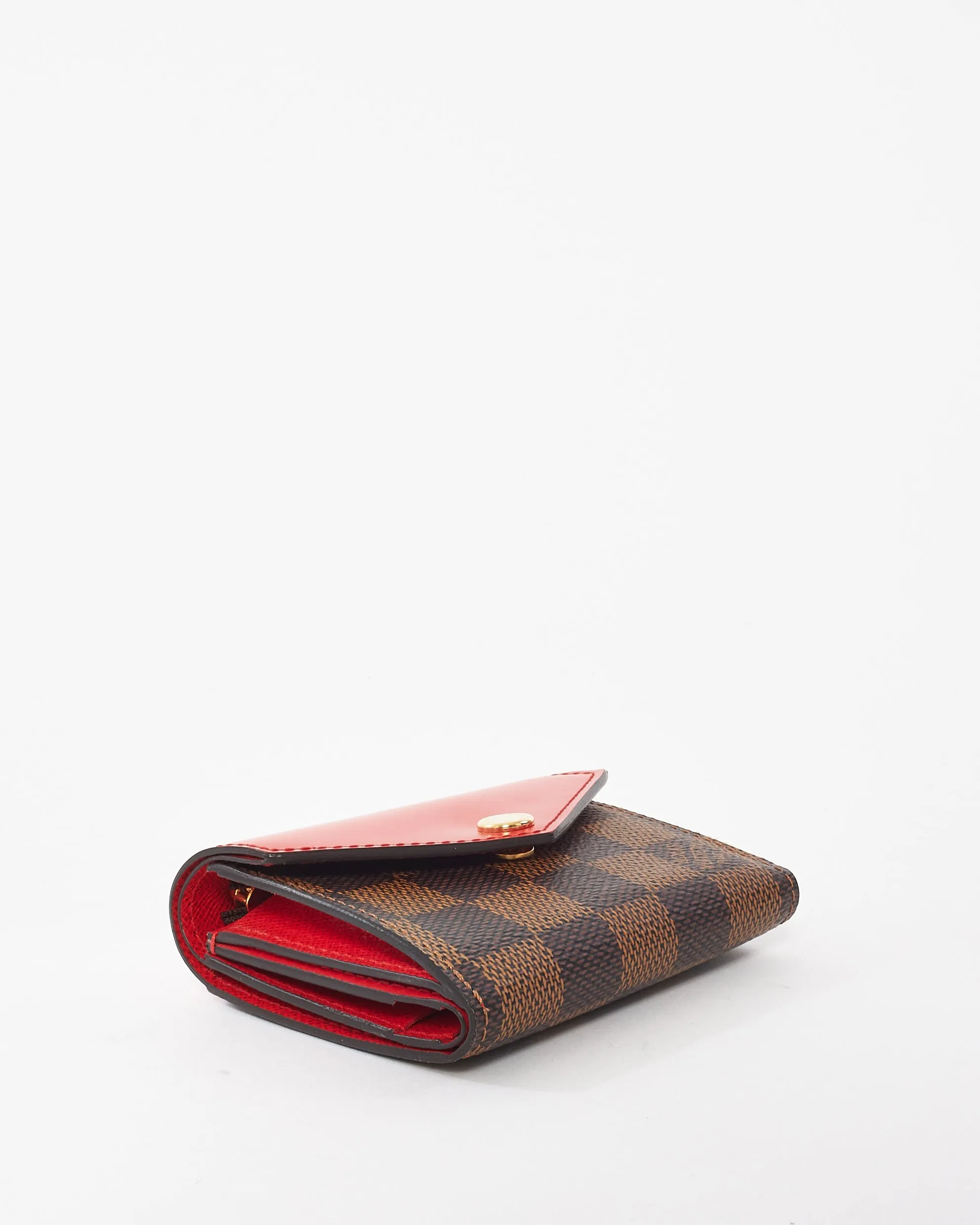 Louis Vuitton Monogram Canvas & Red Zoe Wallet
