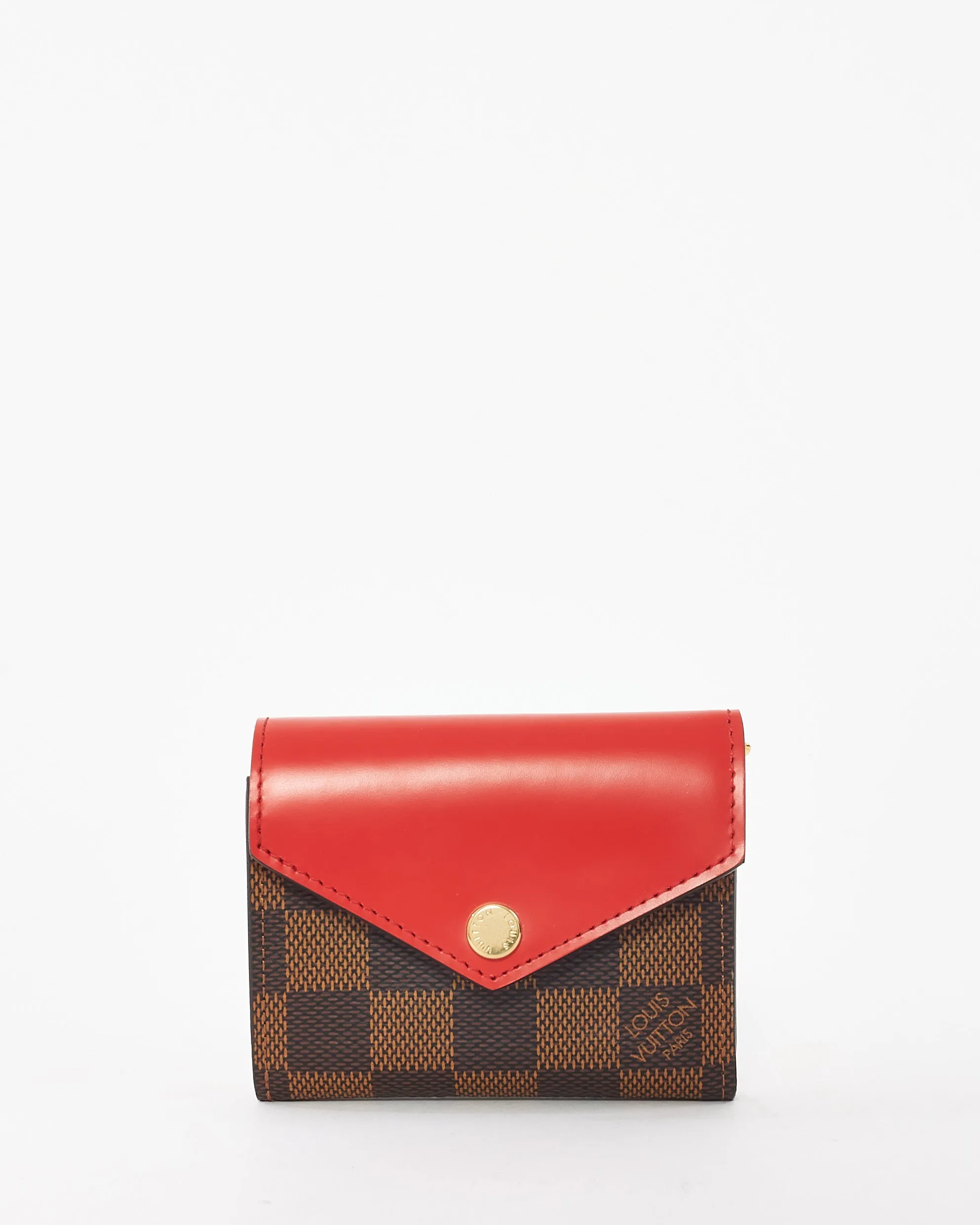 Louis Vuitton Monogram Canvas & Red Zoe Wallet