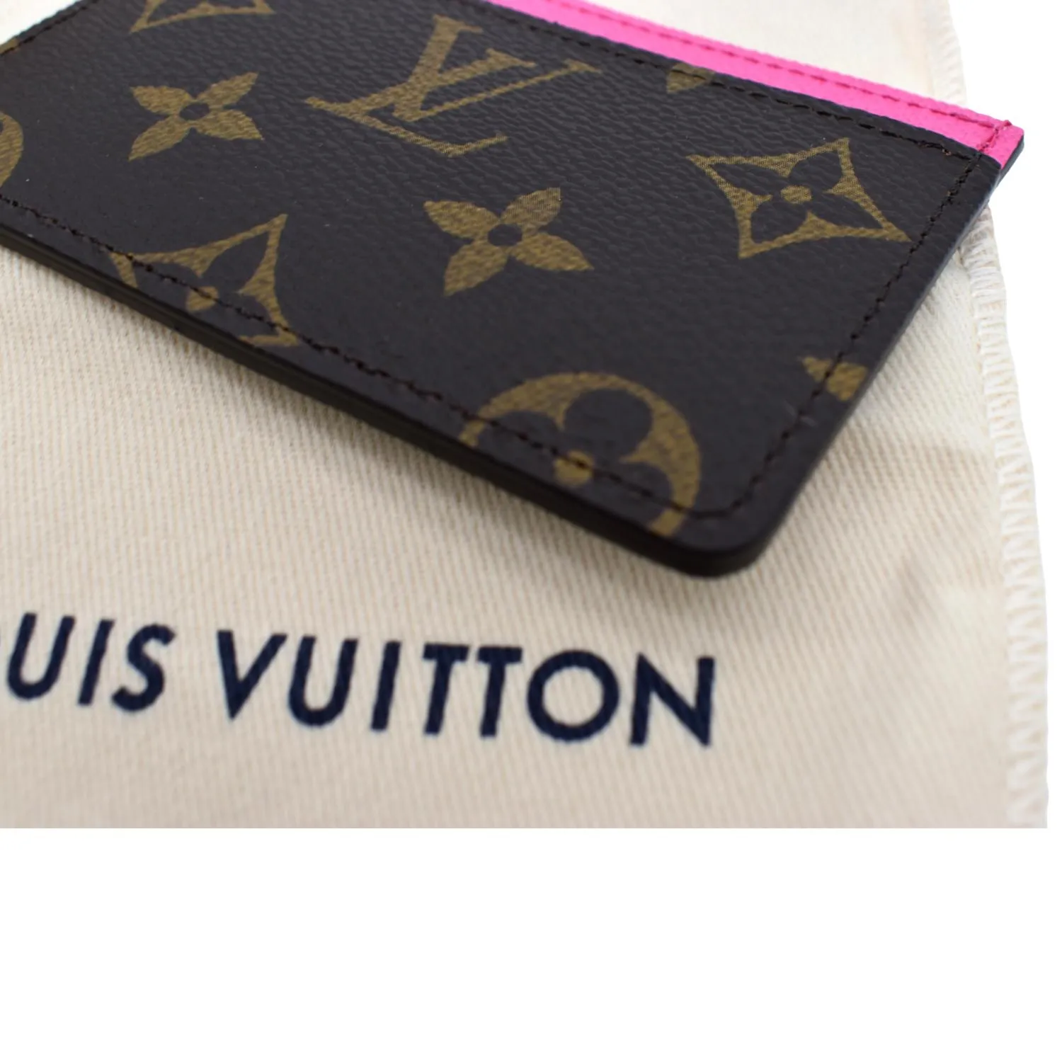 LOUIS VUITTON Monogram Canvas Animation Card Holder Brown
