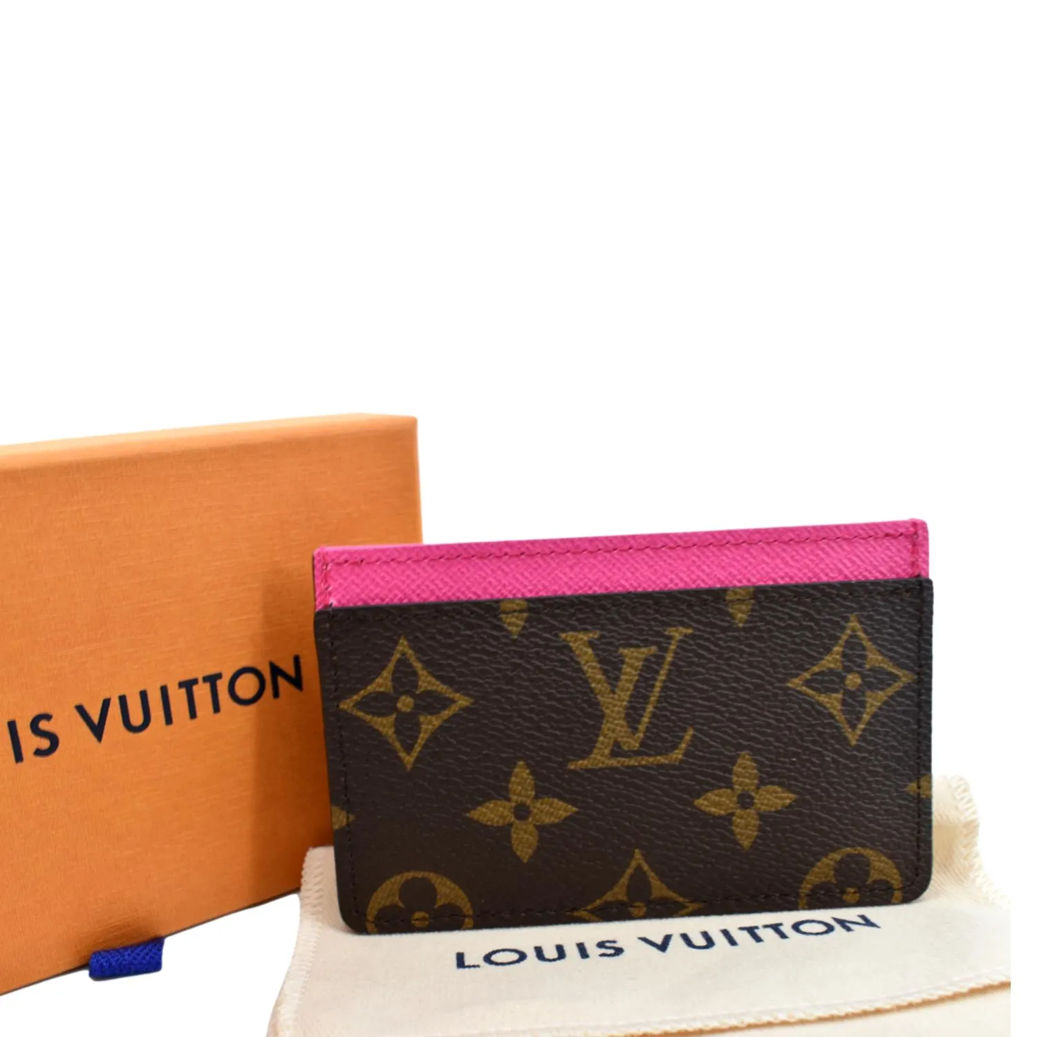 LOUIS VUITTON Monogram Canvas Animation Card Holder Brown