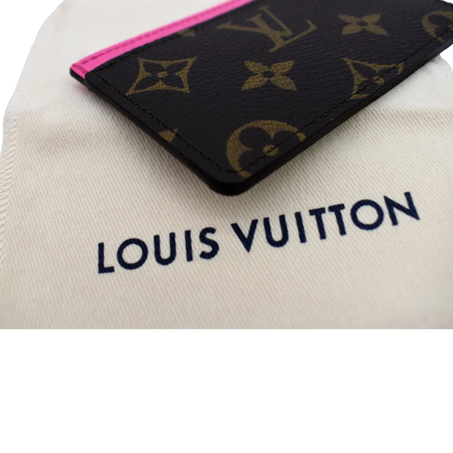 LOUIS VUITTON Monogram Canvas Animation Card Holder Brown