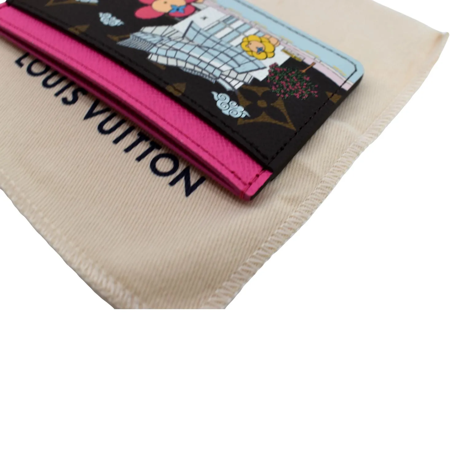 LOUIS VUITTON Monogram Canvas Animation Card Holder Brown