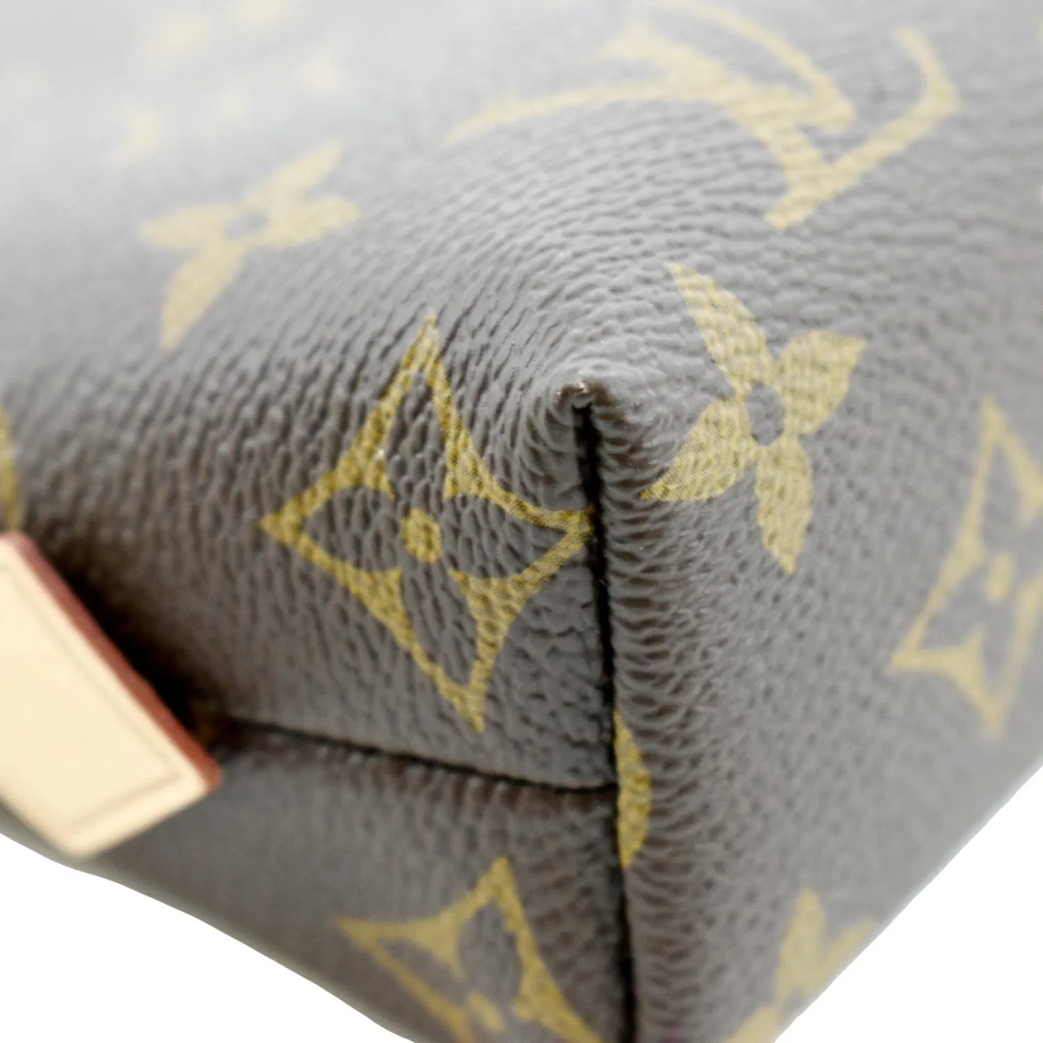 LOUIS VUITTON Monogram Canvas Cosmetic Pouch Brown